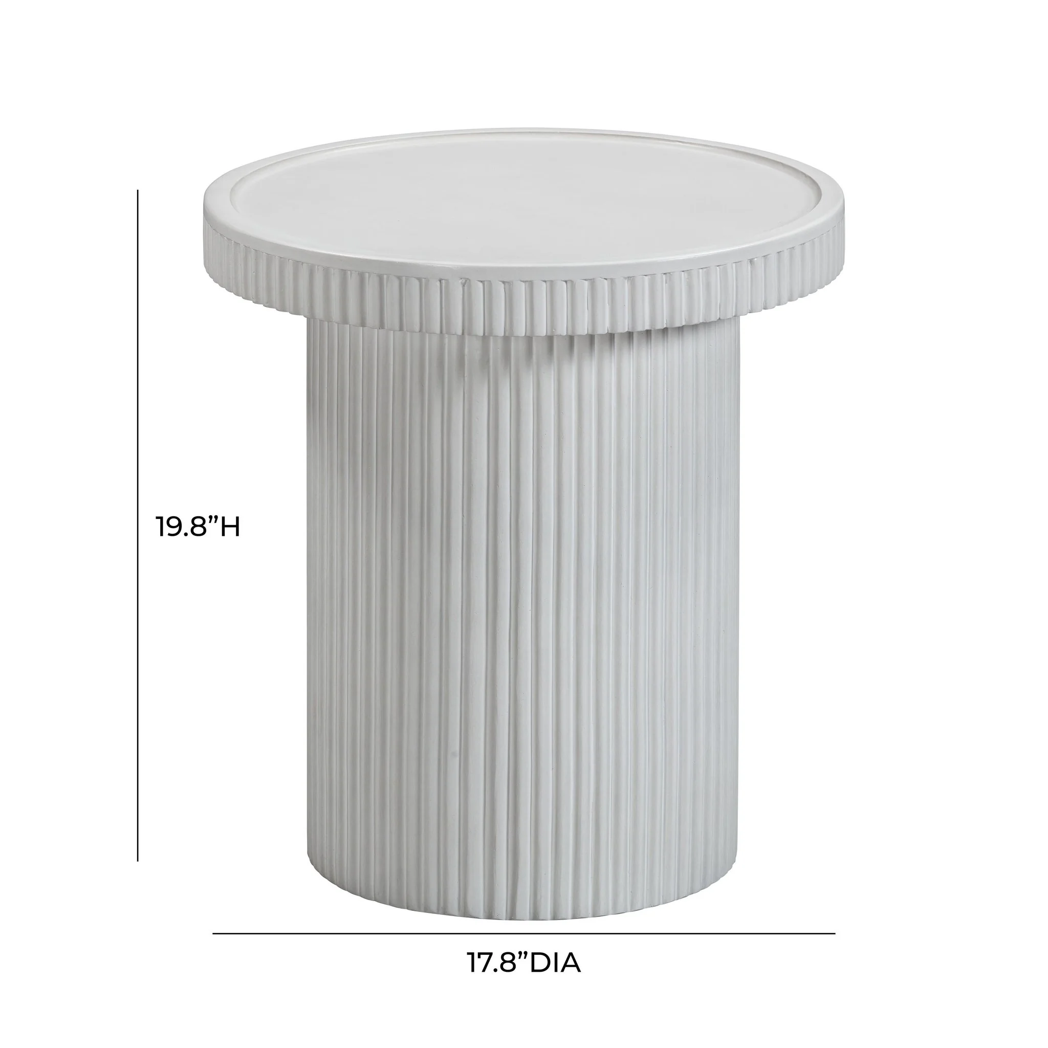 Darcy White Concrete Side Table - Image 6