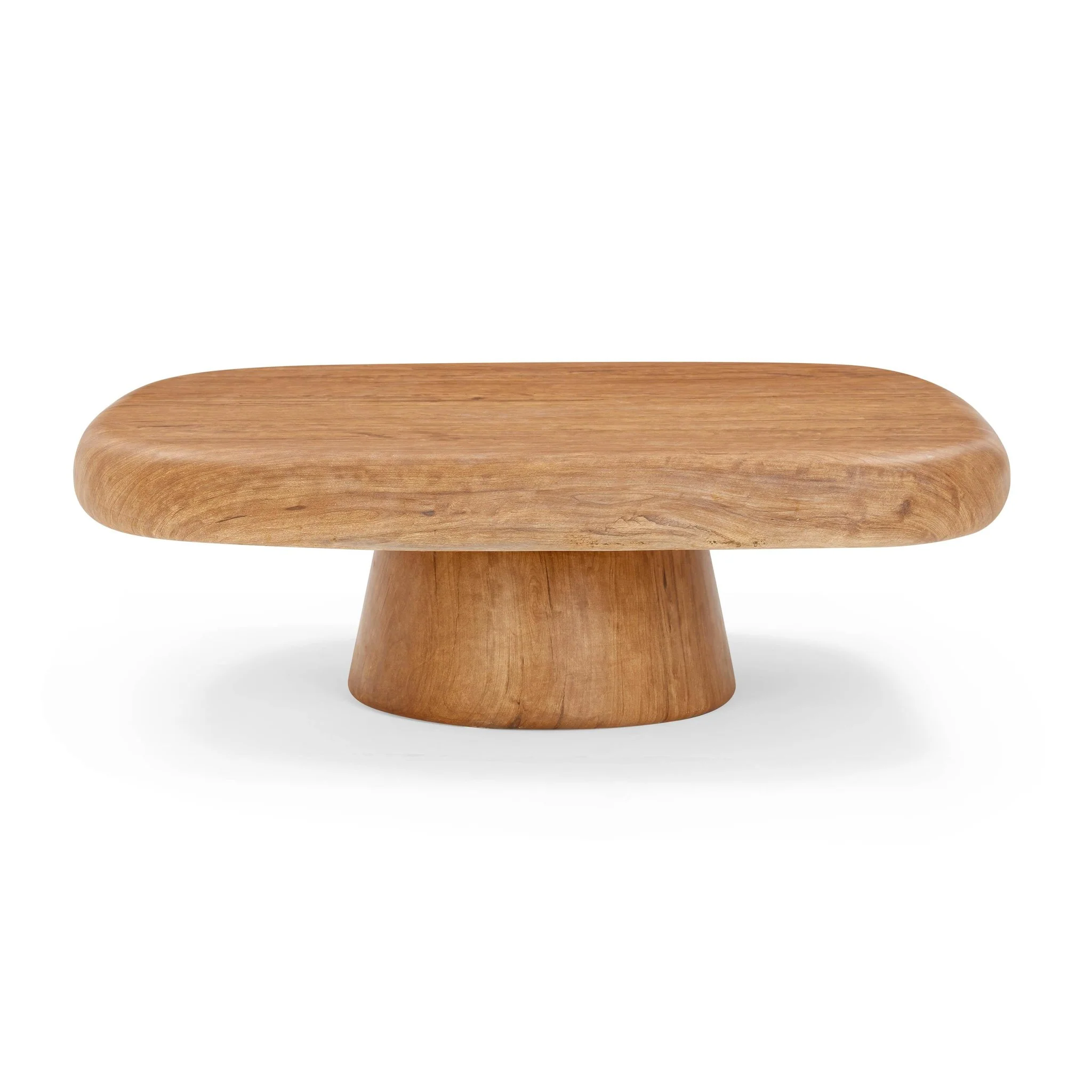 Darial Wood Grain Pattern Indoor/Outdoor Coffee Table - Image 2
