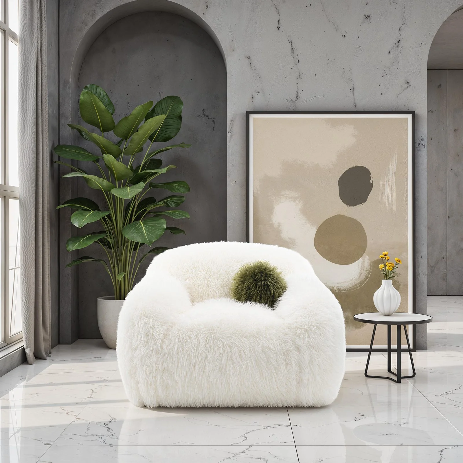Darwen Swivel Chair, White - Image 2