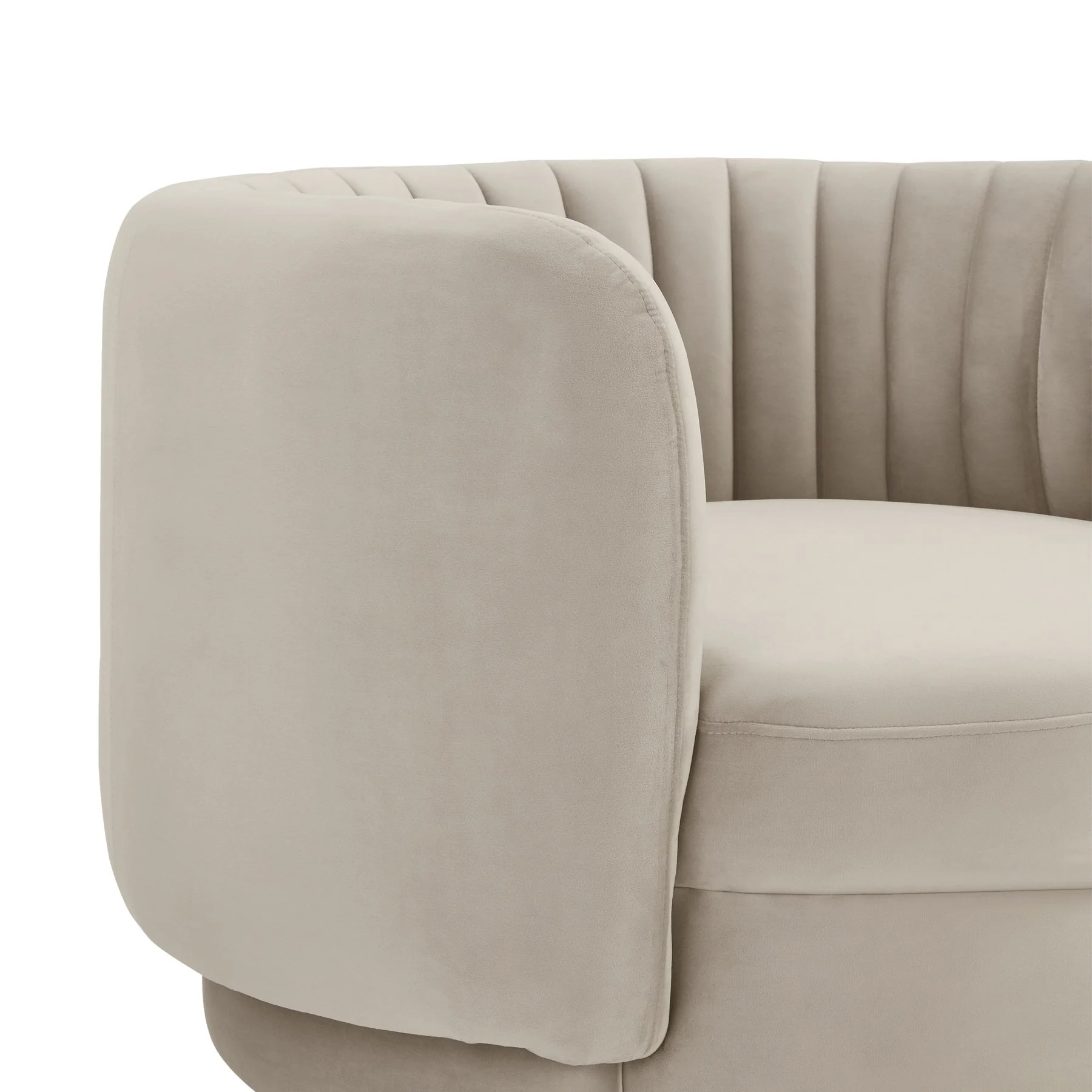 Davy Taupe Velvet Swivel Accent Chair with Gold Base - Image 4