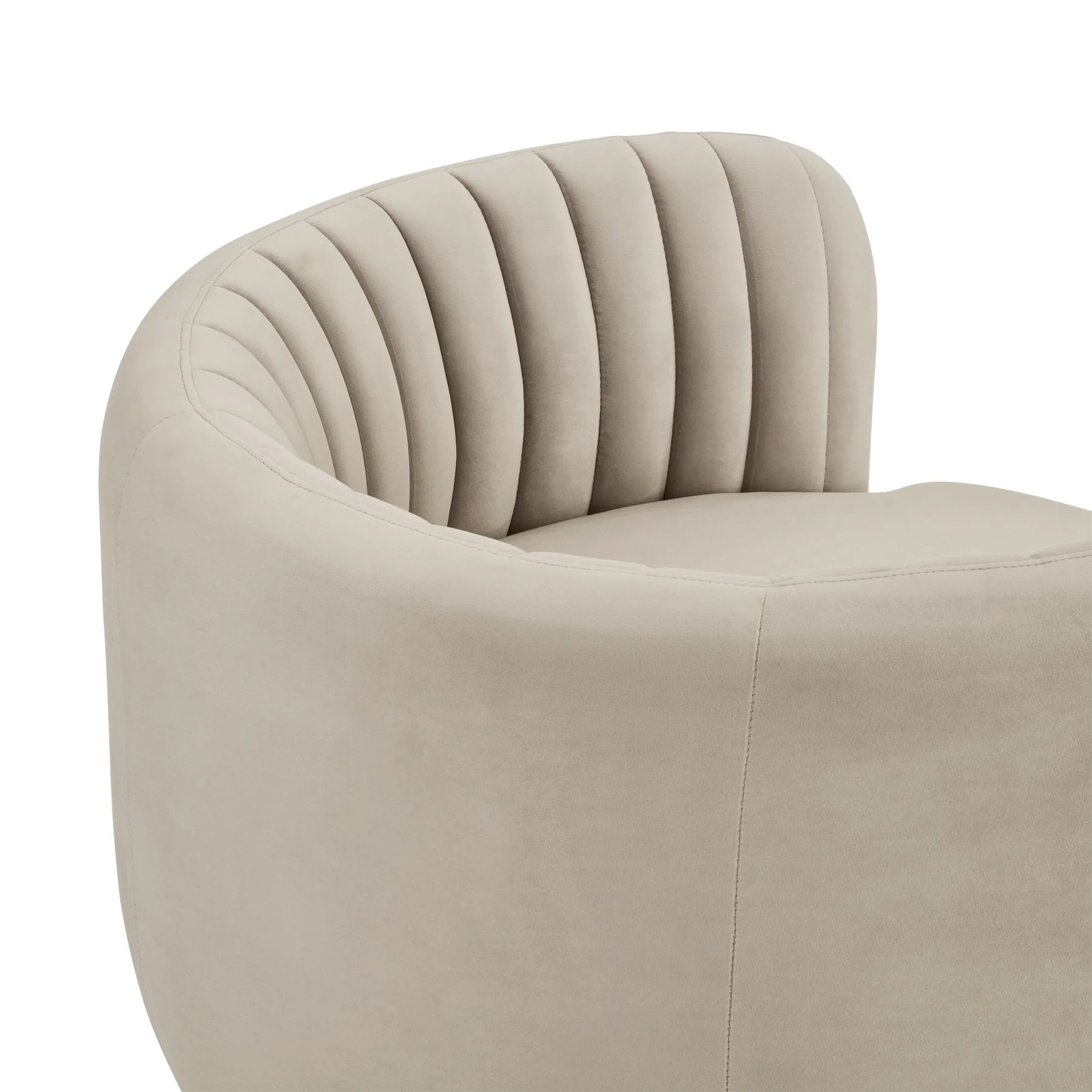 Davy Taupe Velvet Swivel Accent Chair with Gold Base - Image 5