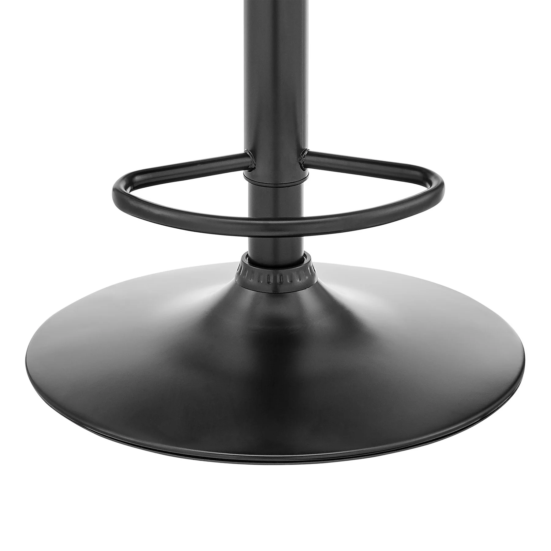 Dax Backless Dark Gray Faux Leather Adjustable Height Bar Stool - Image 7