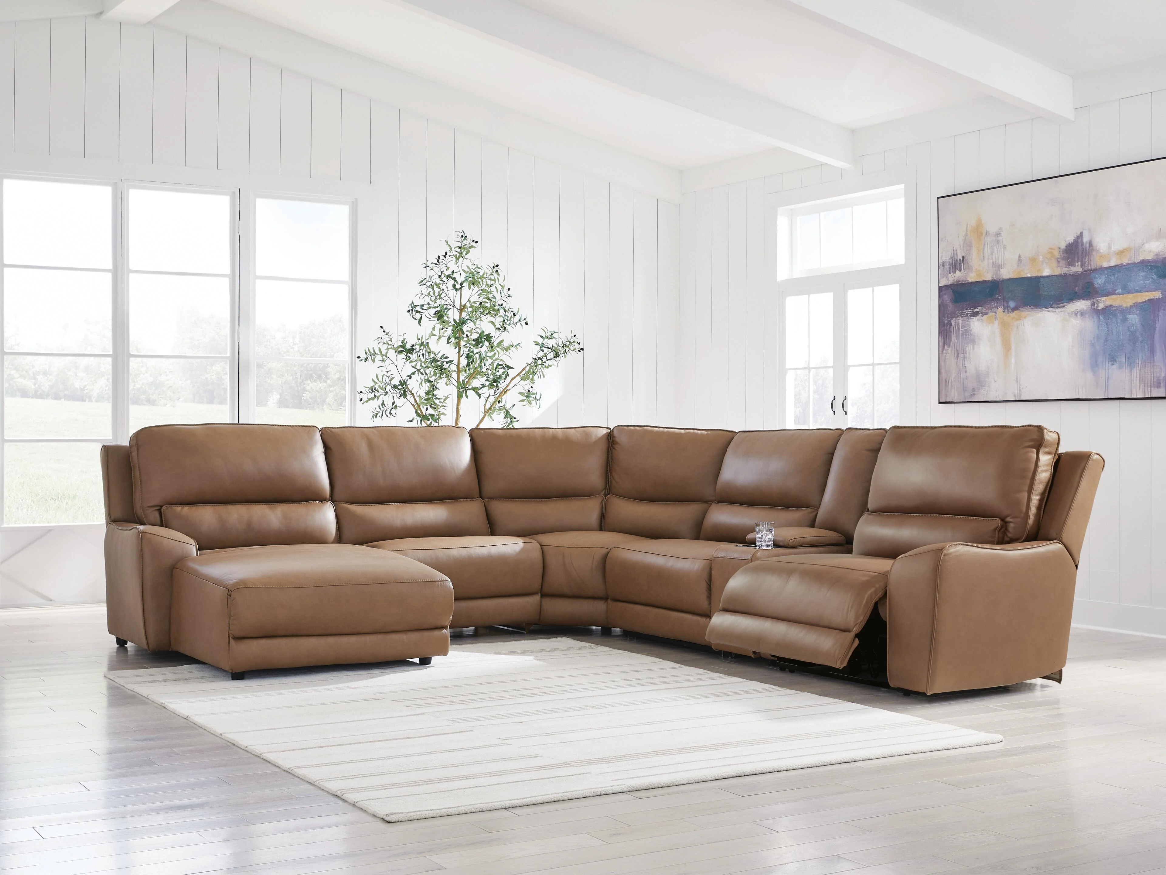 DeepWakes Power Reclining Sectional with Chaise - Image 131