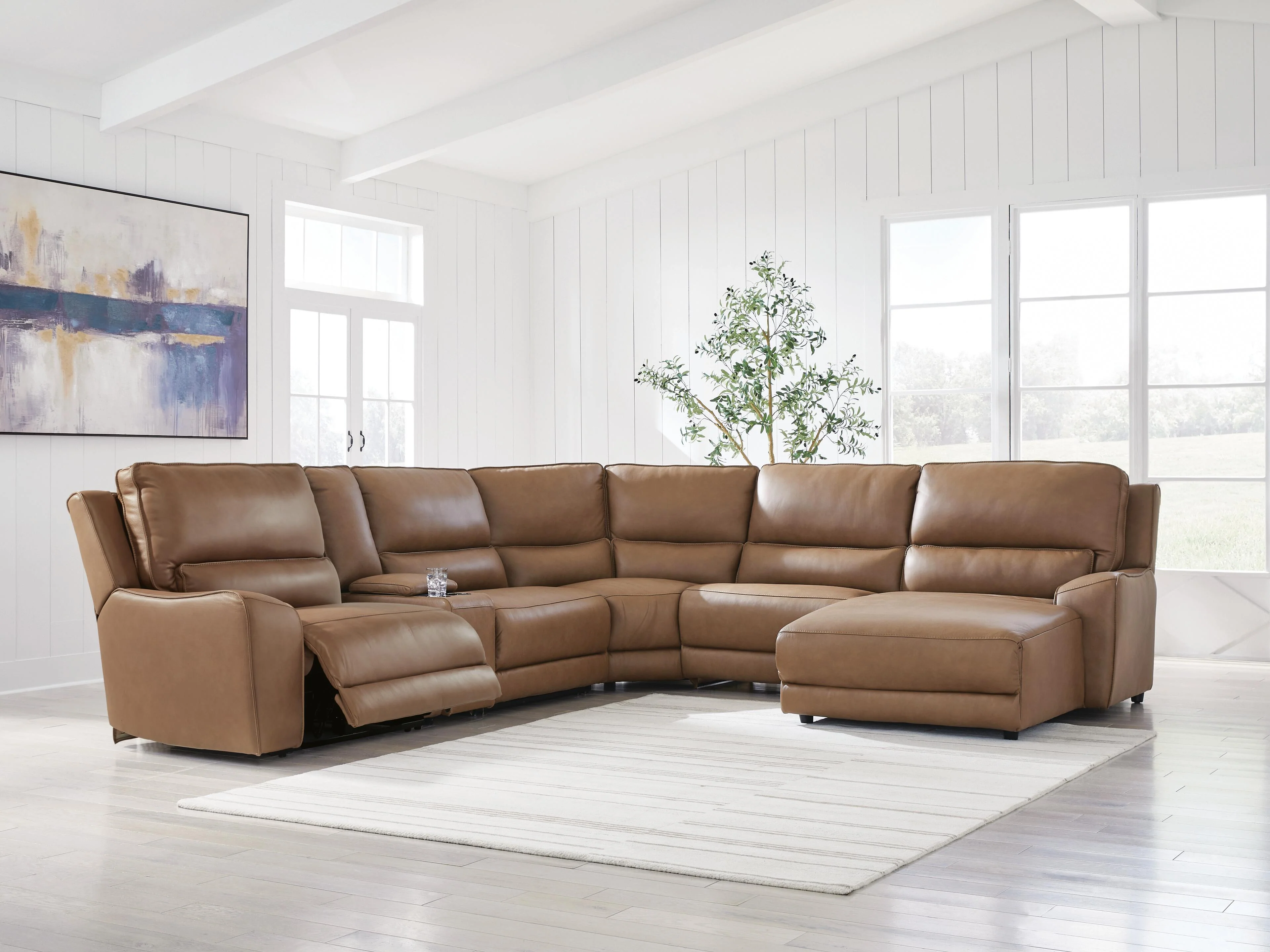 DeepWakes Power Reclining Sectional with Chaise - Image 155