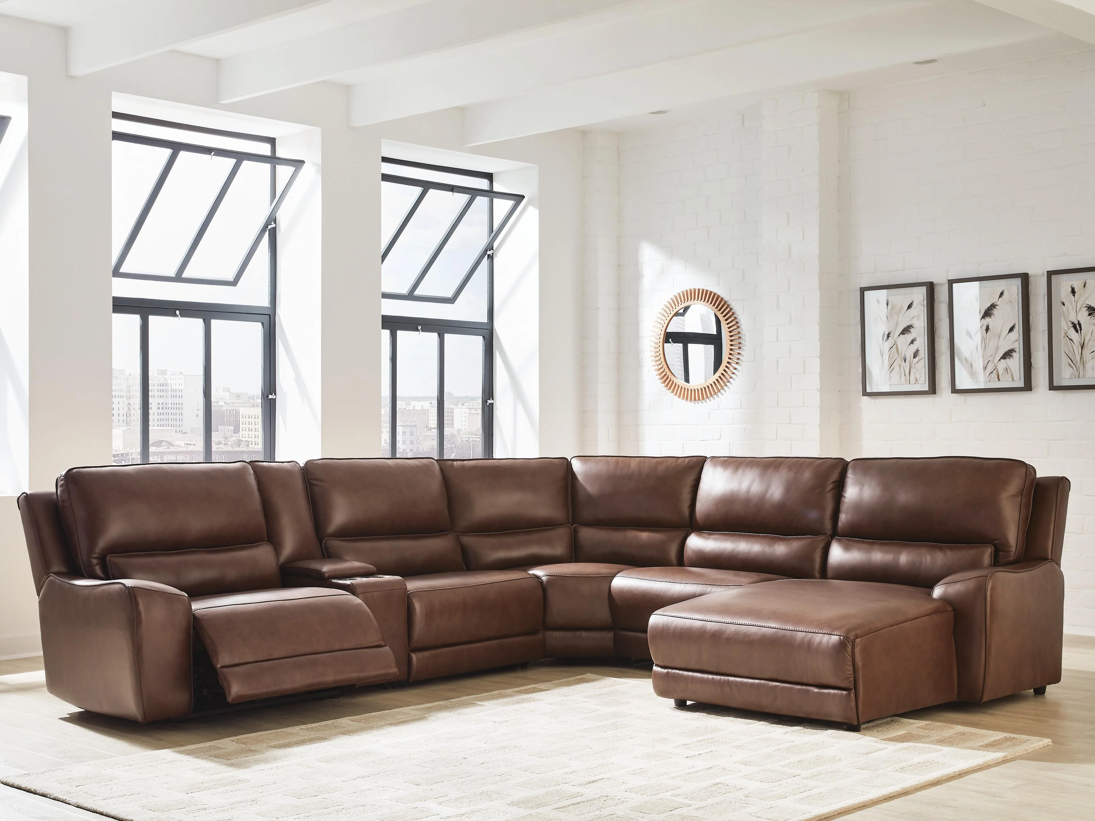 DeepWakes Power Reclining Sectional with Chaise - Image 63