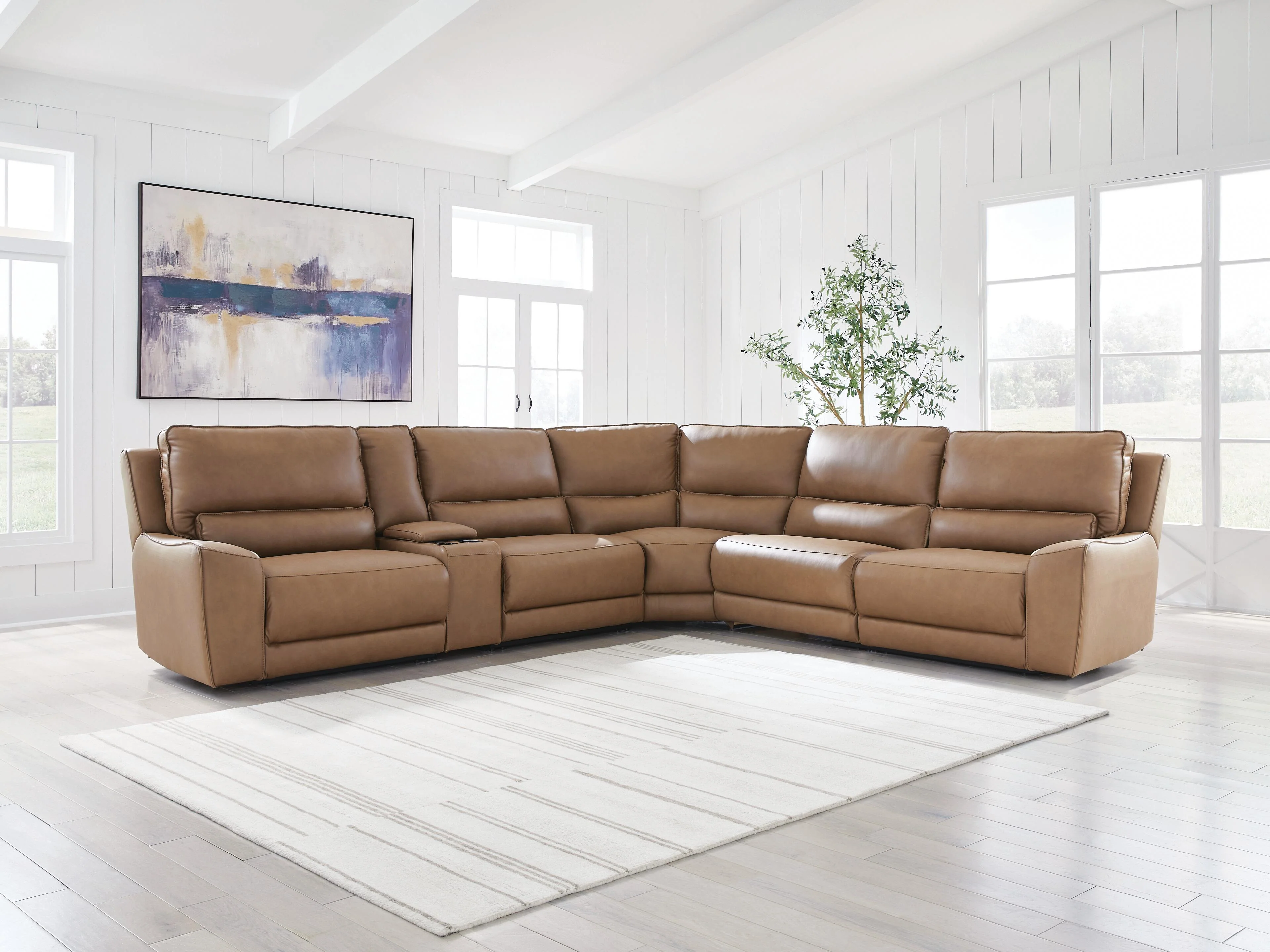 DeepWakes Reclining Sectional with Storage Console - Image 2