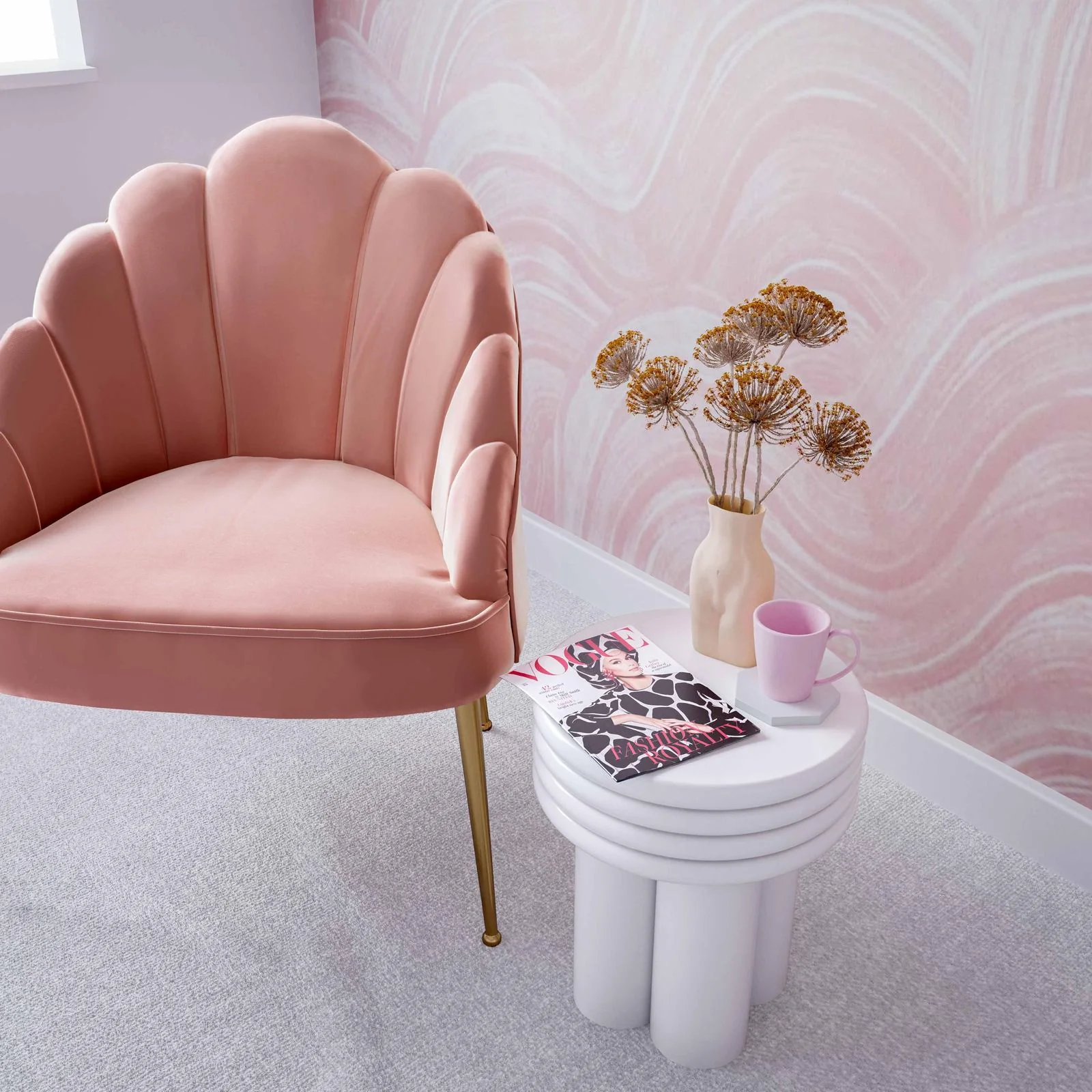 Delta Ivory Concrete Side Table - Image 2