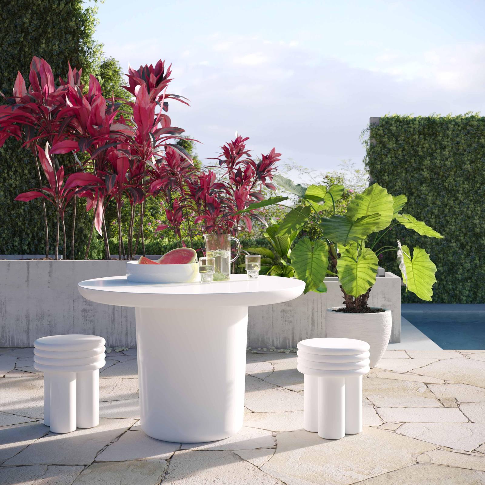 Delta Ivory Concrete Side Table - Image 3