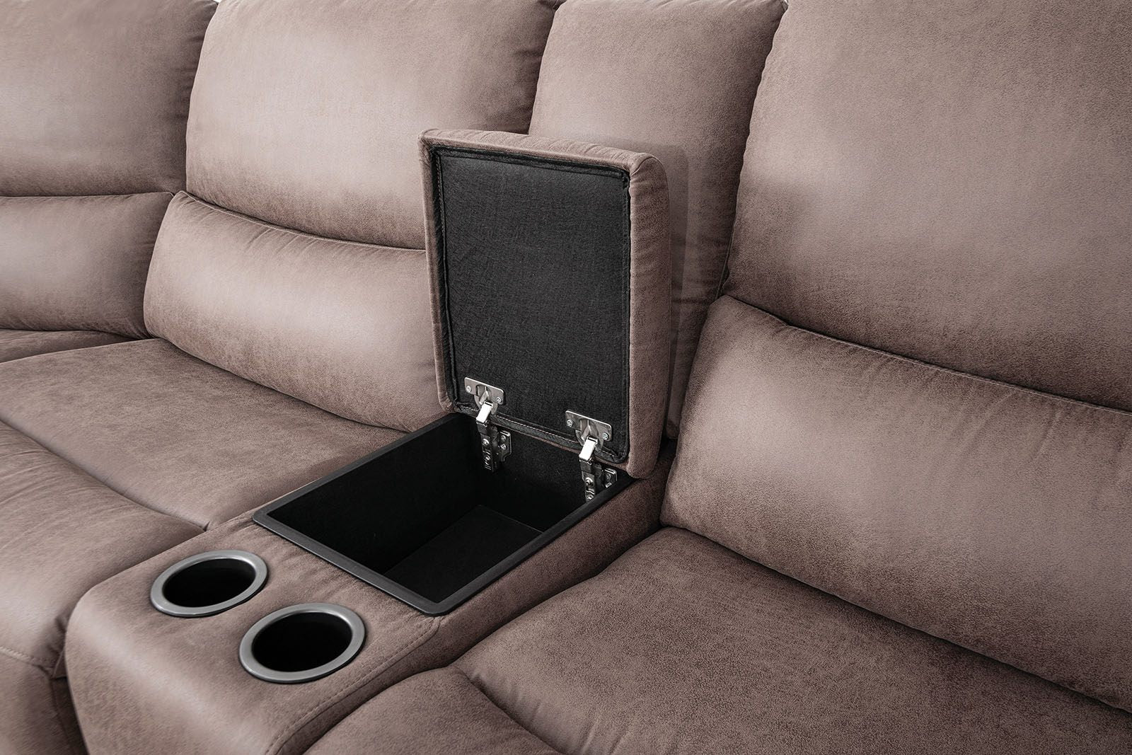 Demetrius Power Sectional, Slate Brown - Image 3
