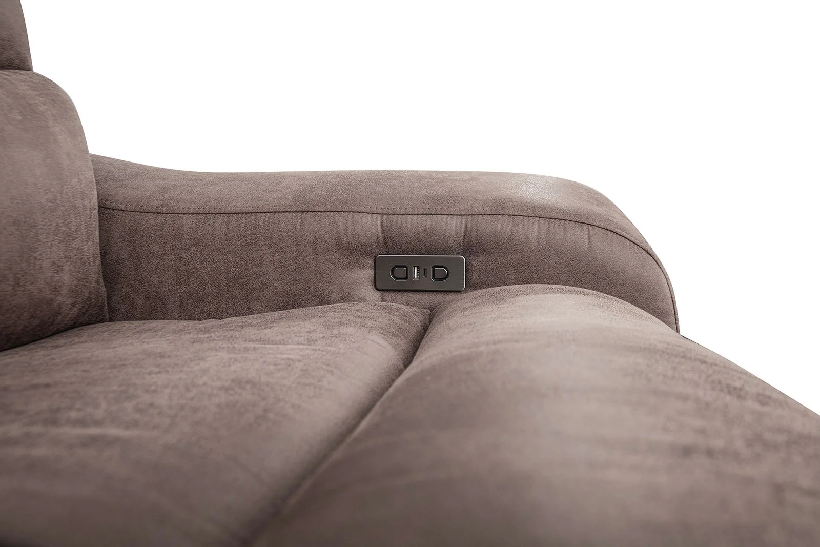 Demetrius Power Sectional, Slate Brown - Image 5