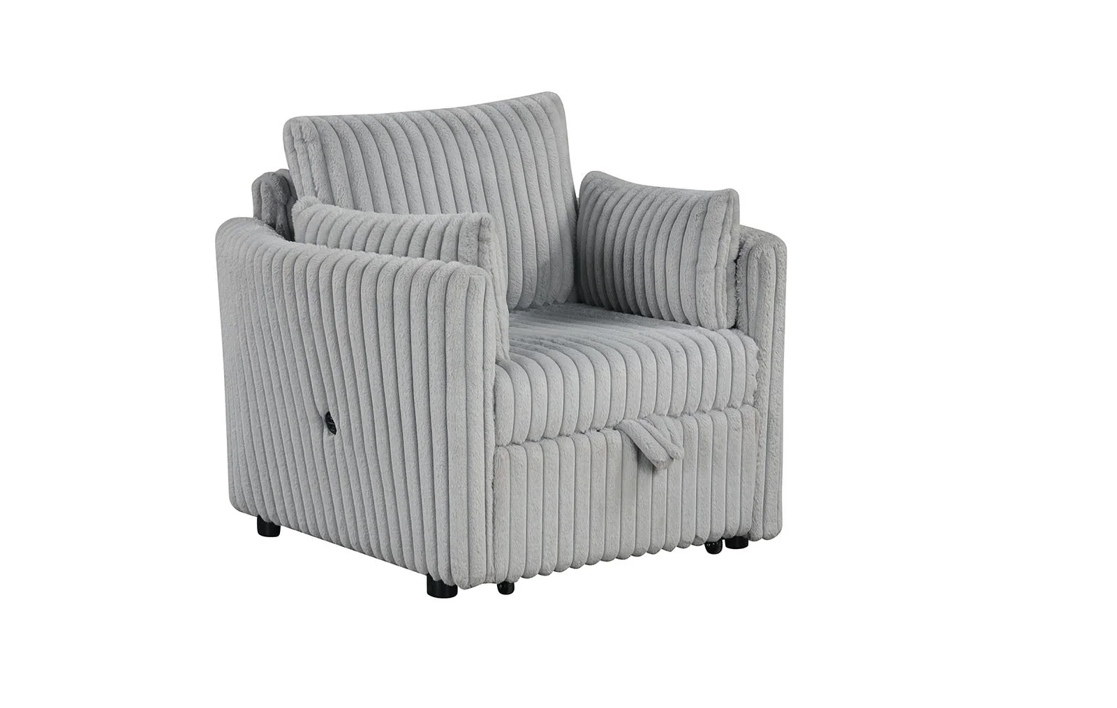 Denholme Chair w/ Pull Out, Gray - Image 2