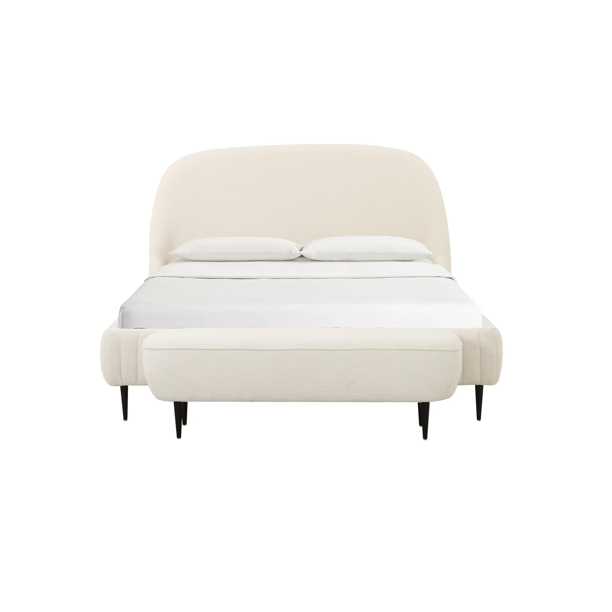 Denise Cream Boucle Bed in King - Image 5