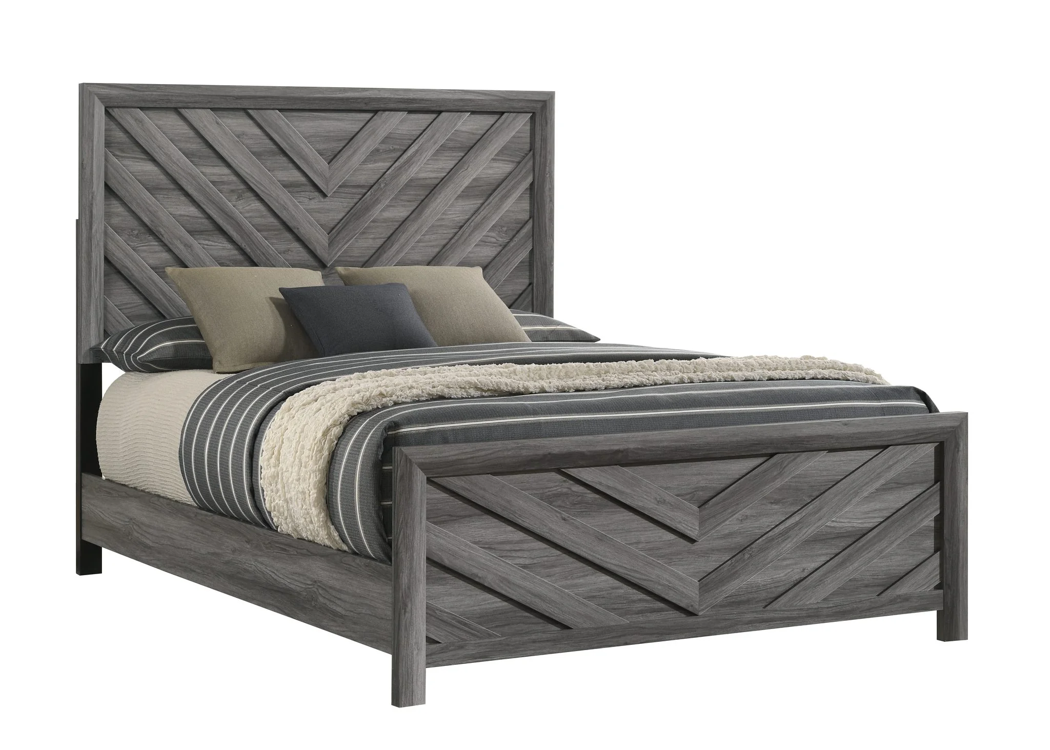 Denver Full 4 Pc Bedroom Set Gray - Image 2