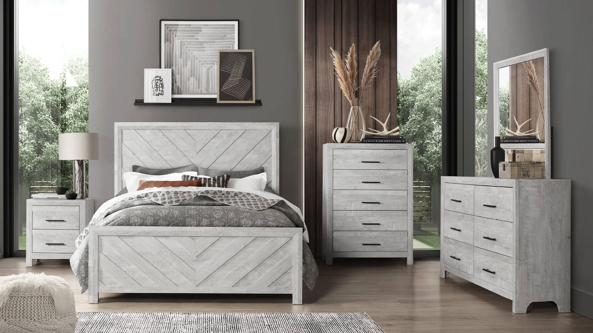 Denver Full 5 Pc Bedroom Set Rustic Natural - Image 21