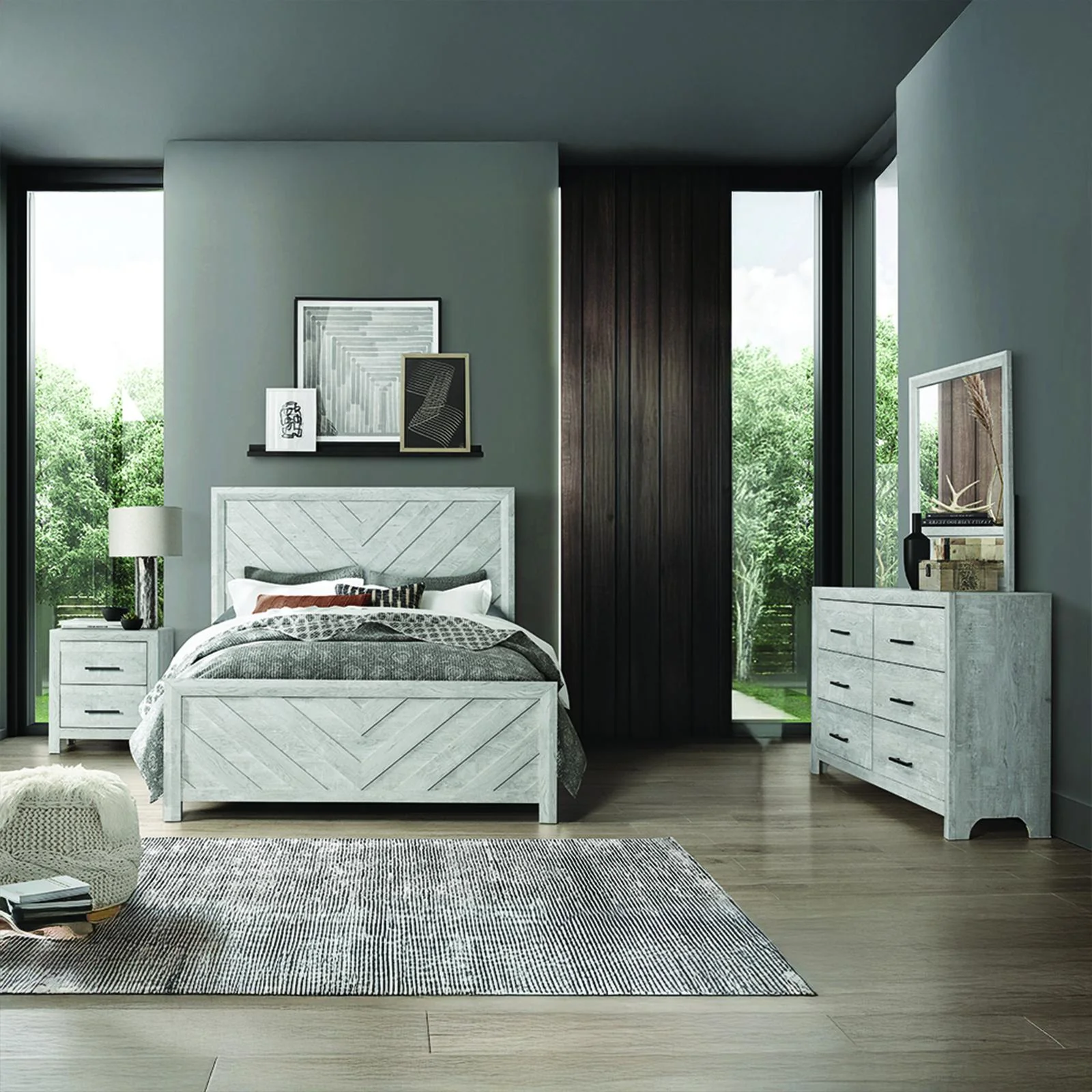 Denver King 4 Pc Bedroom Set Rustic Natural - Image 18