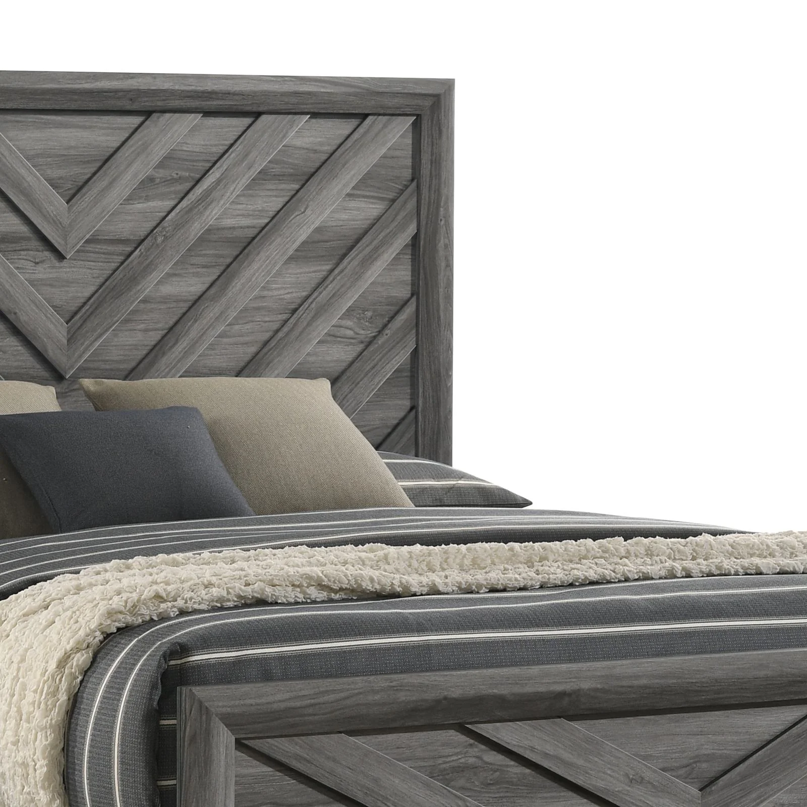Denver King 5 Pc Bedroom Set Gray - Image 5