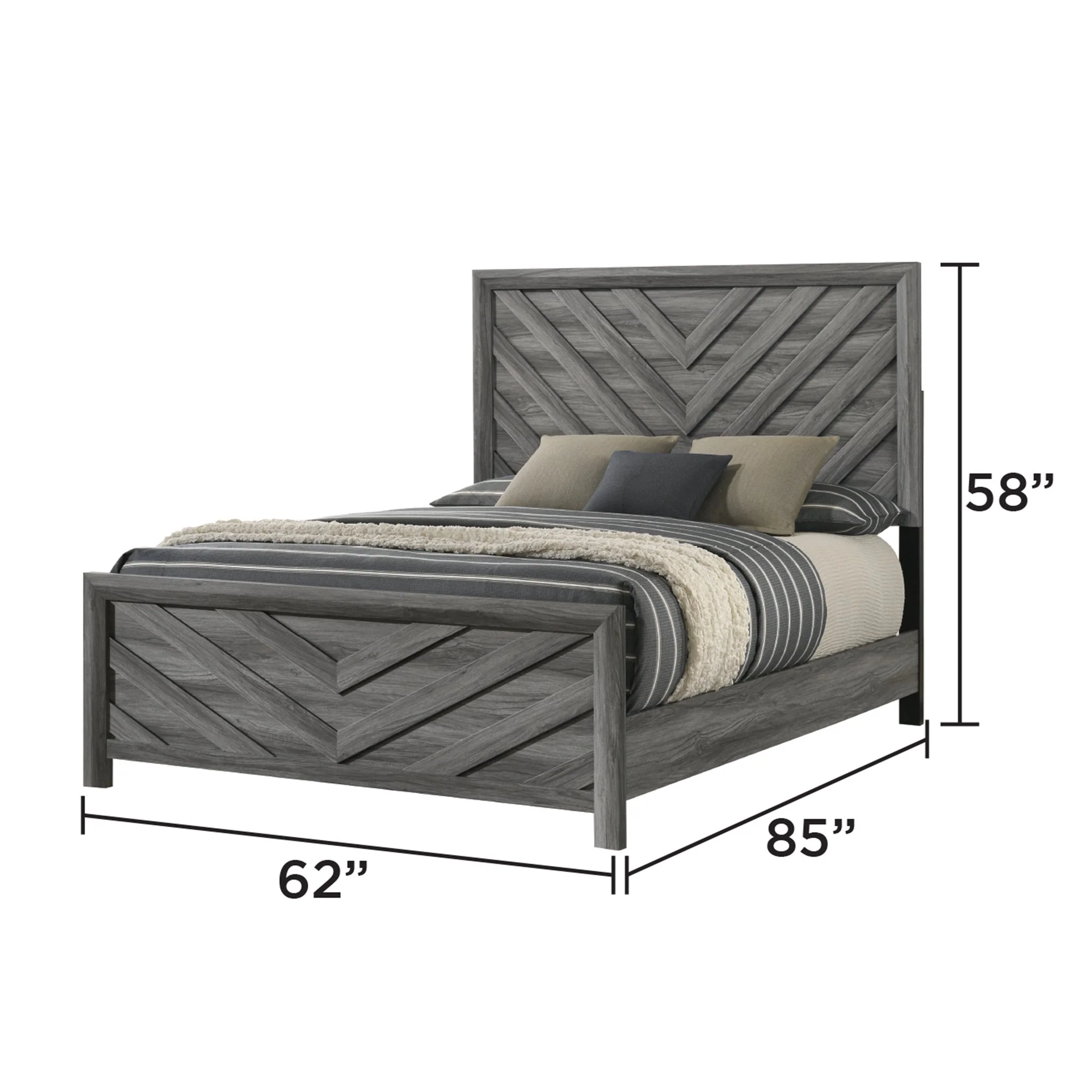 Denver Queen Bed Gray - Image 6