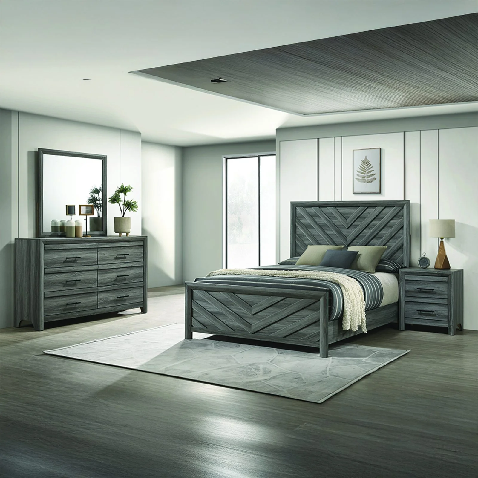 Denver Twin 4 Pc Bedroom Set Gray - Image 20