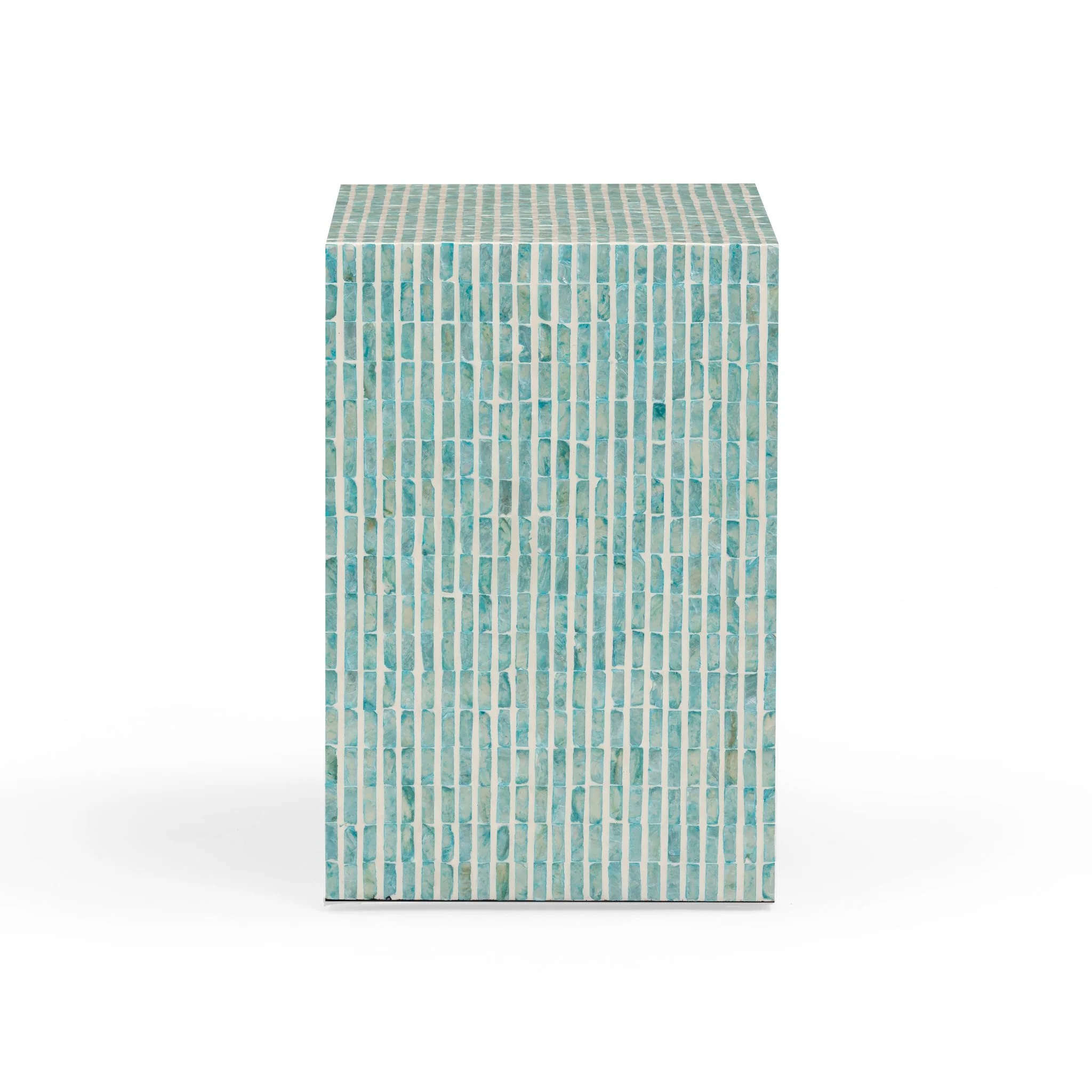 Derry Blue Capiz Shell Nightstand - Image 4