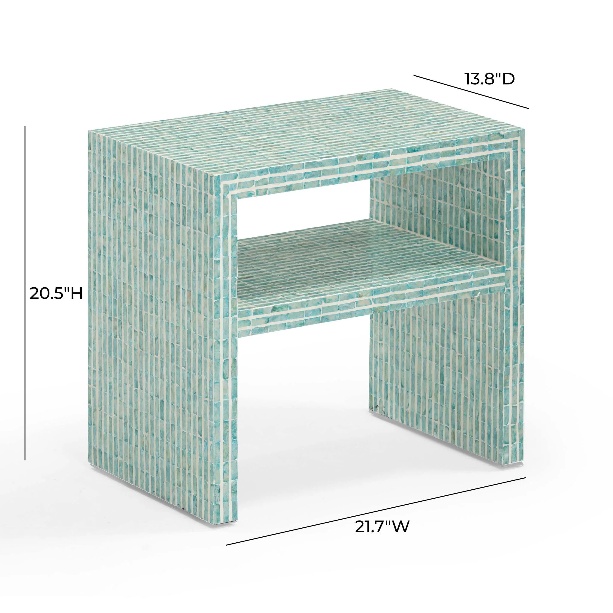 Derry Blue Capiz Shell Nightstand - Image 8