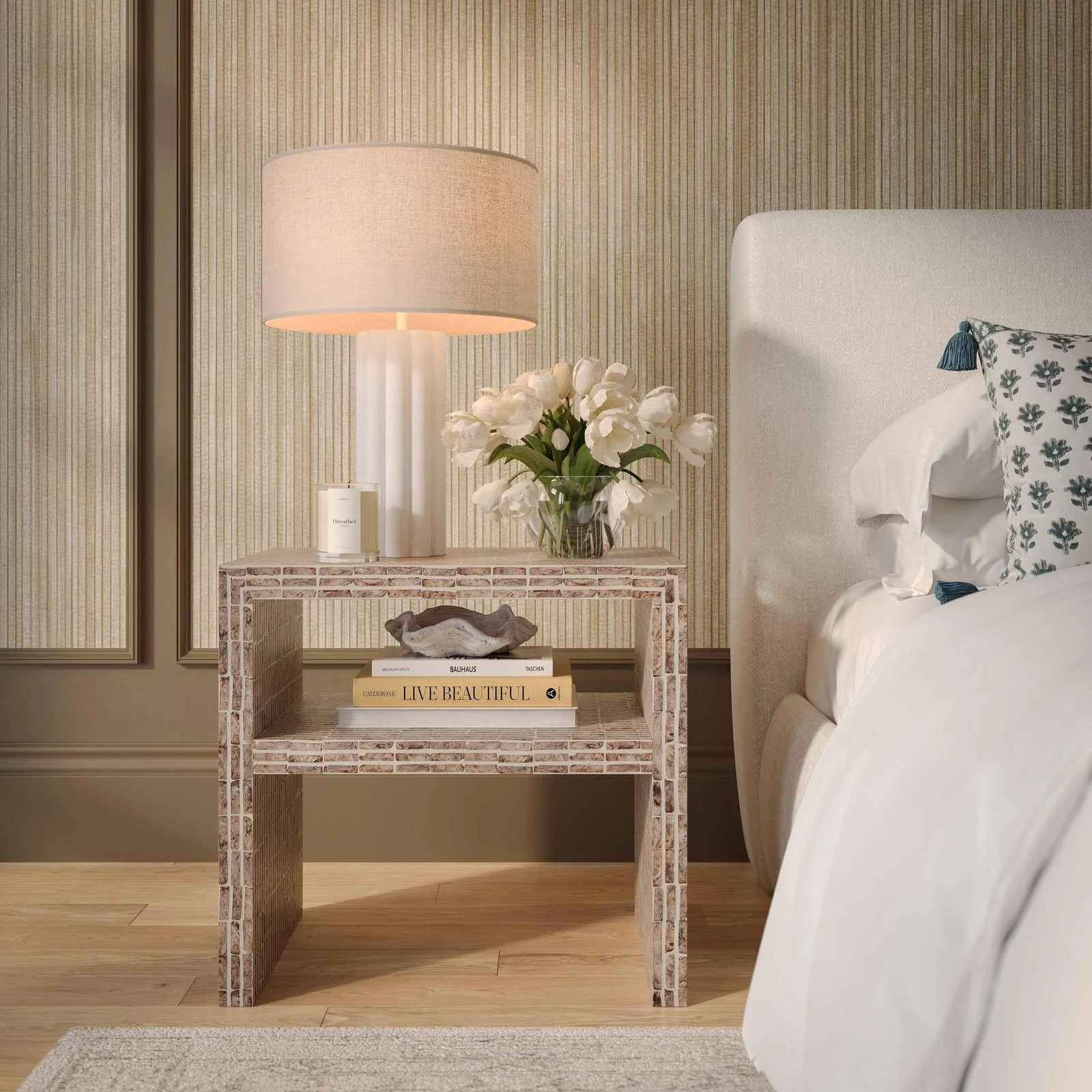 Derry Lavender Capiz Shell Nightstand - Image 2