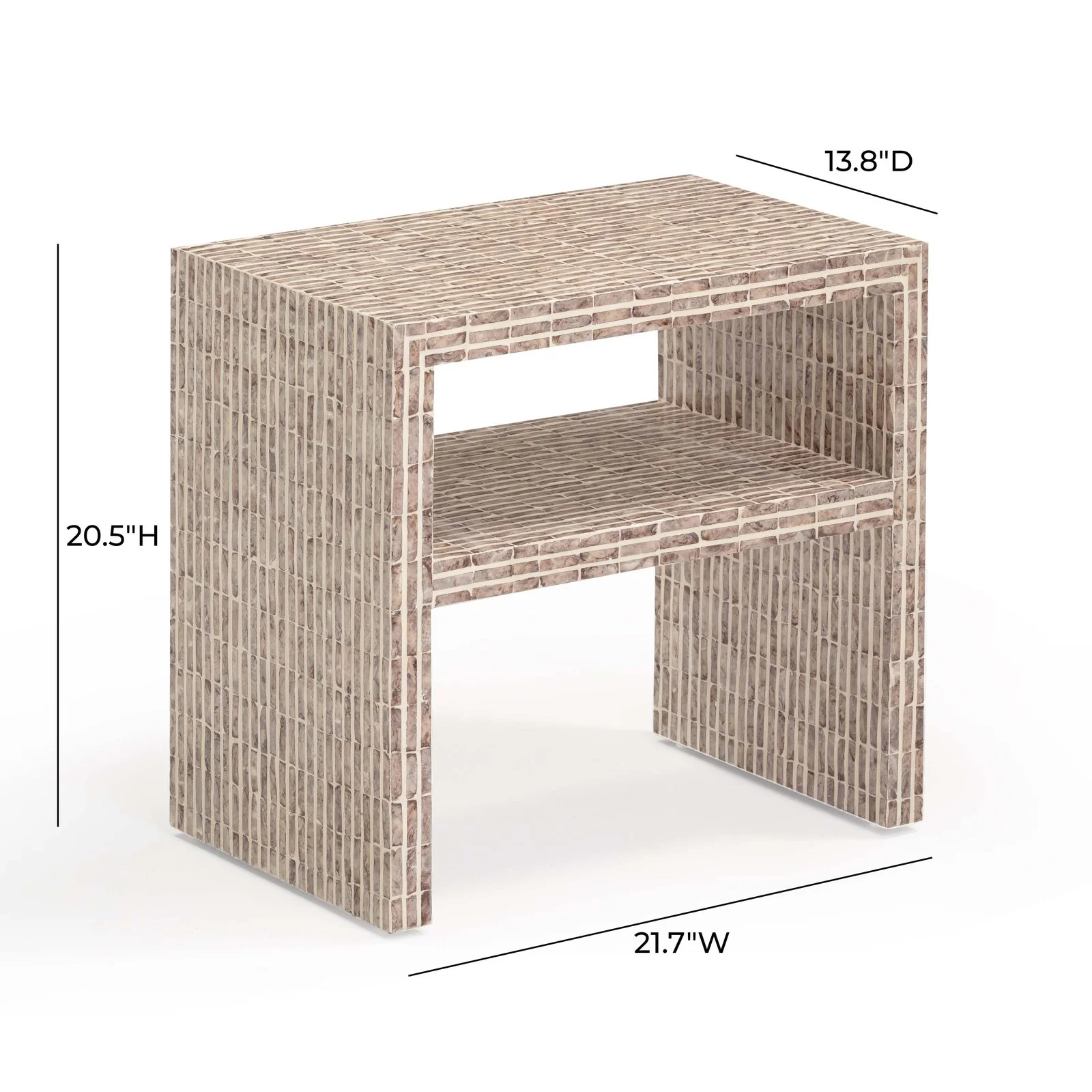Derry Lavender Capiz Shell Nightstand - Image 8
