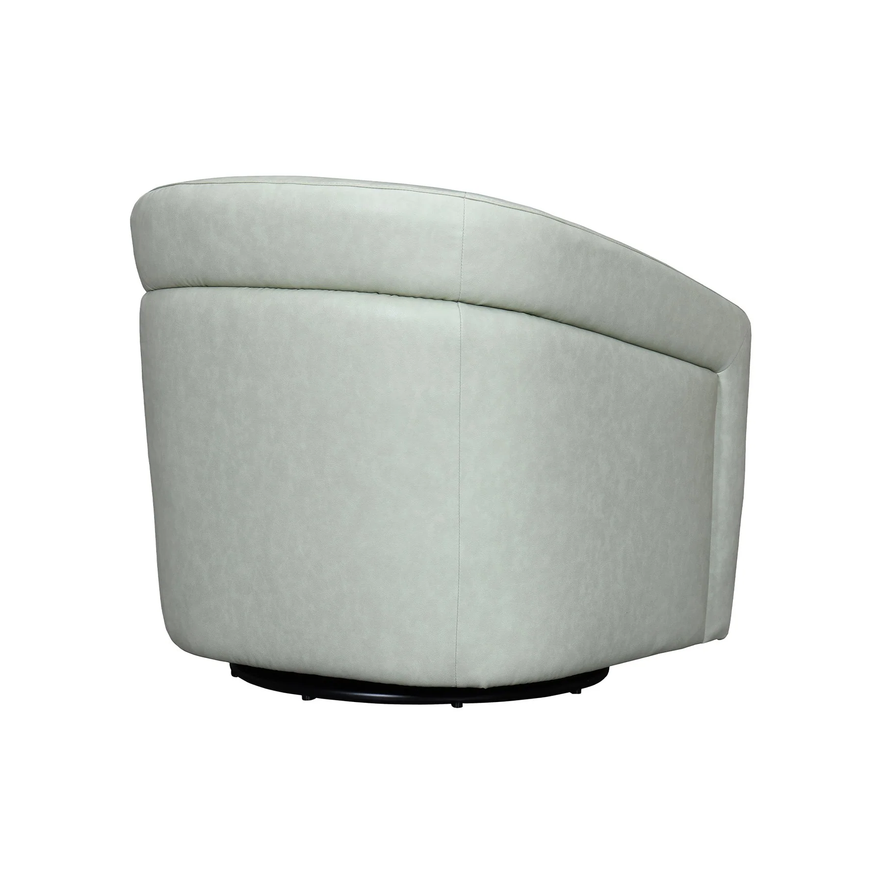 Desi Mint Leather Swivel Accent Chair - Image 3