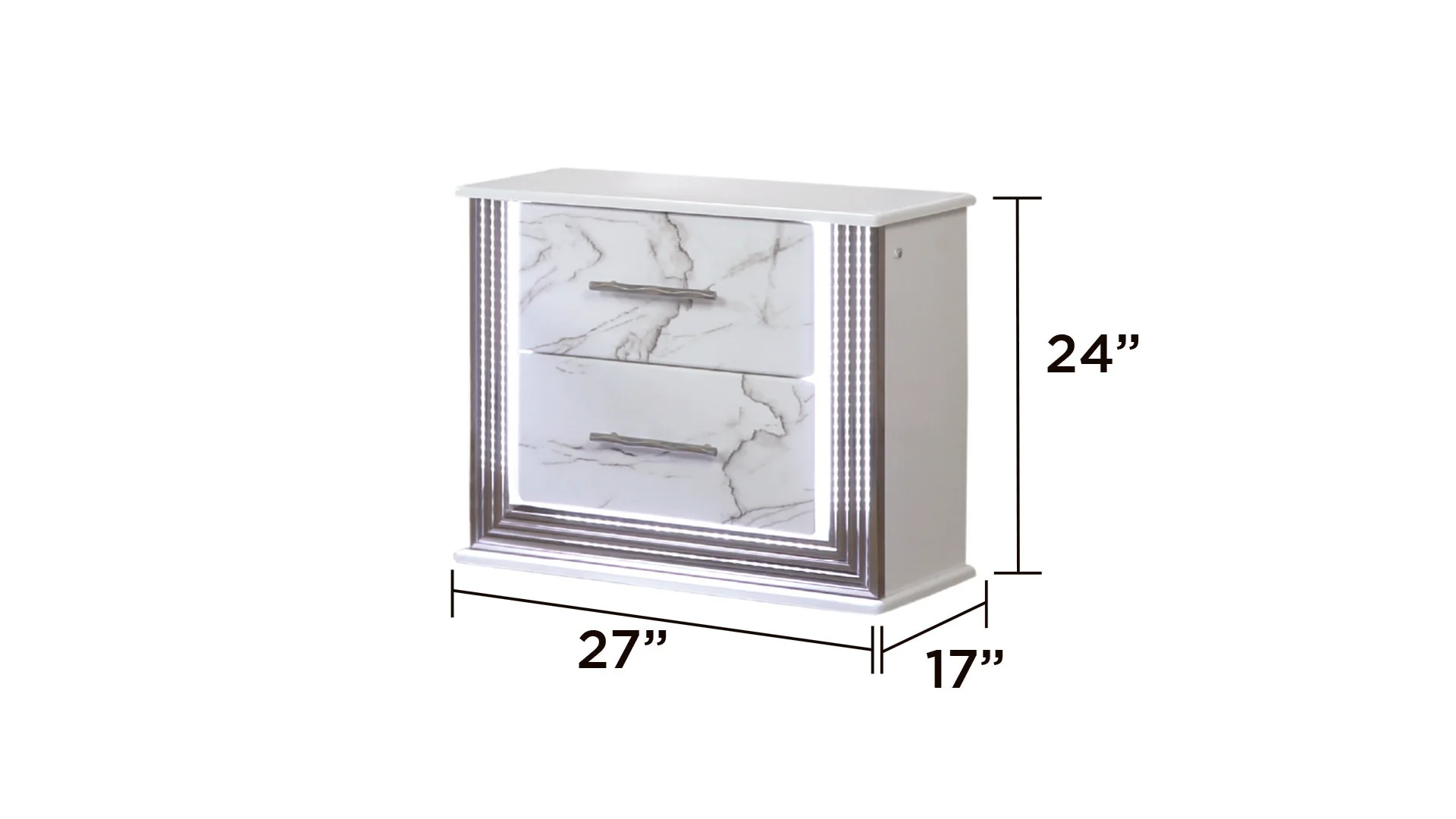 Desire King 5PC Bedroom Set White - Image 11