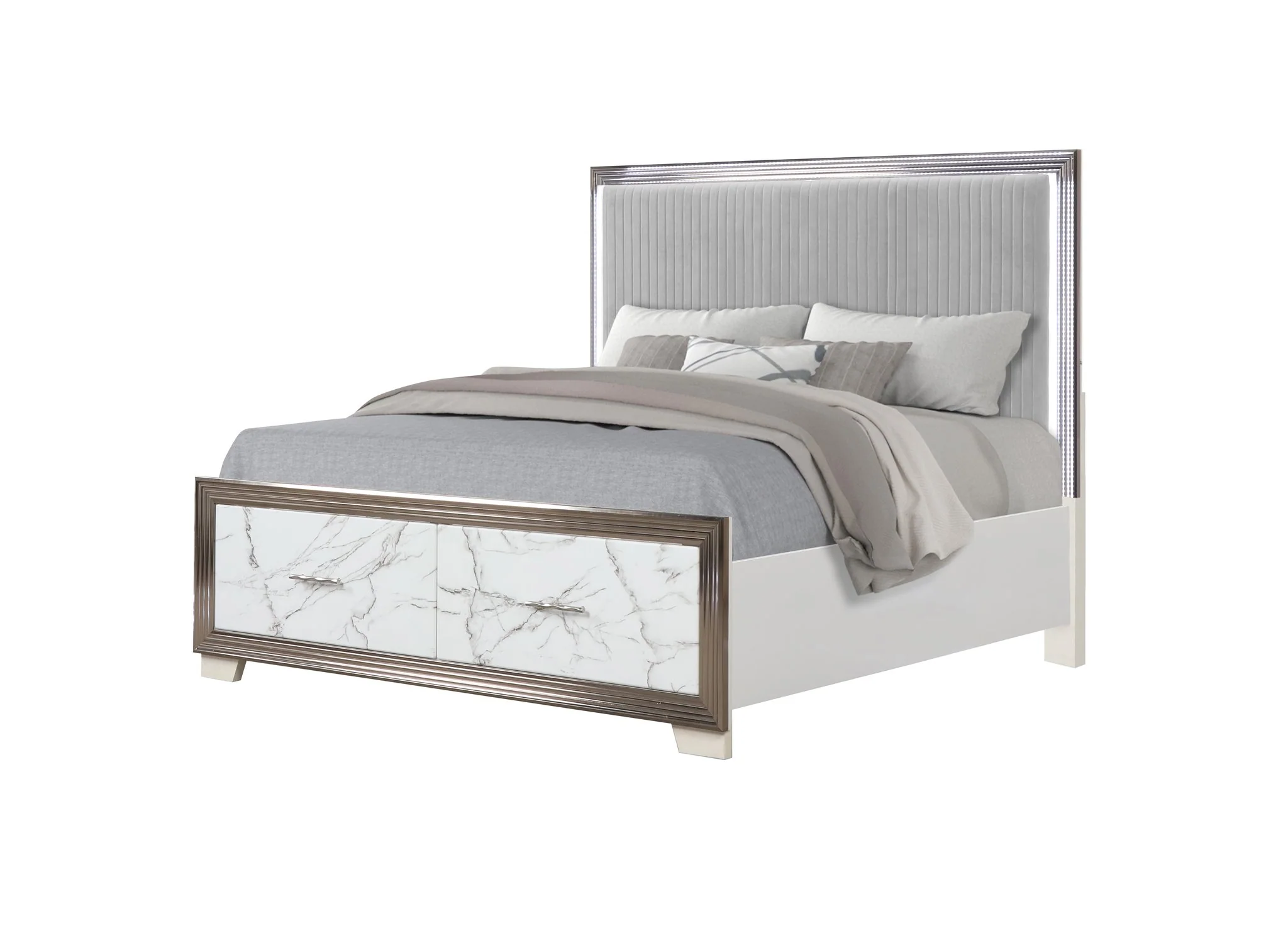 Desire King 5PC Bedroom Set White - Image 2