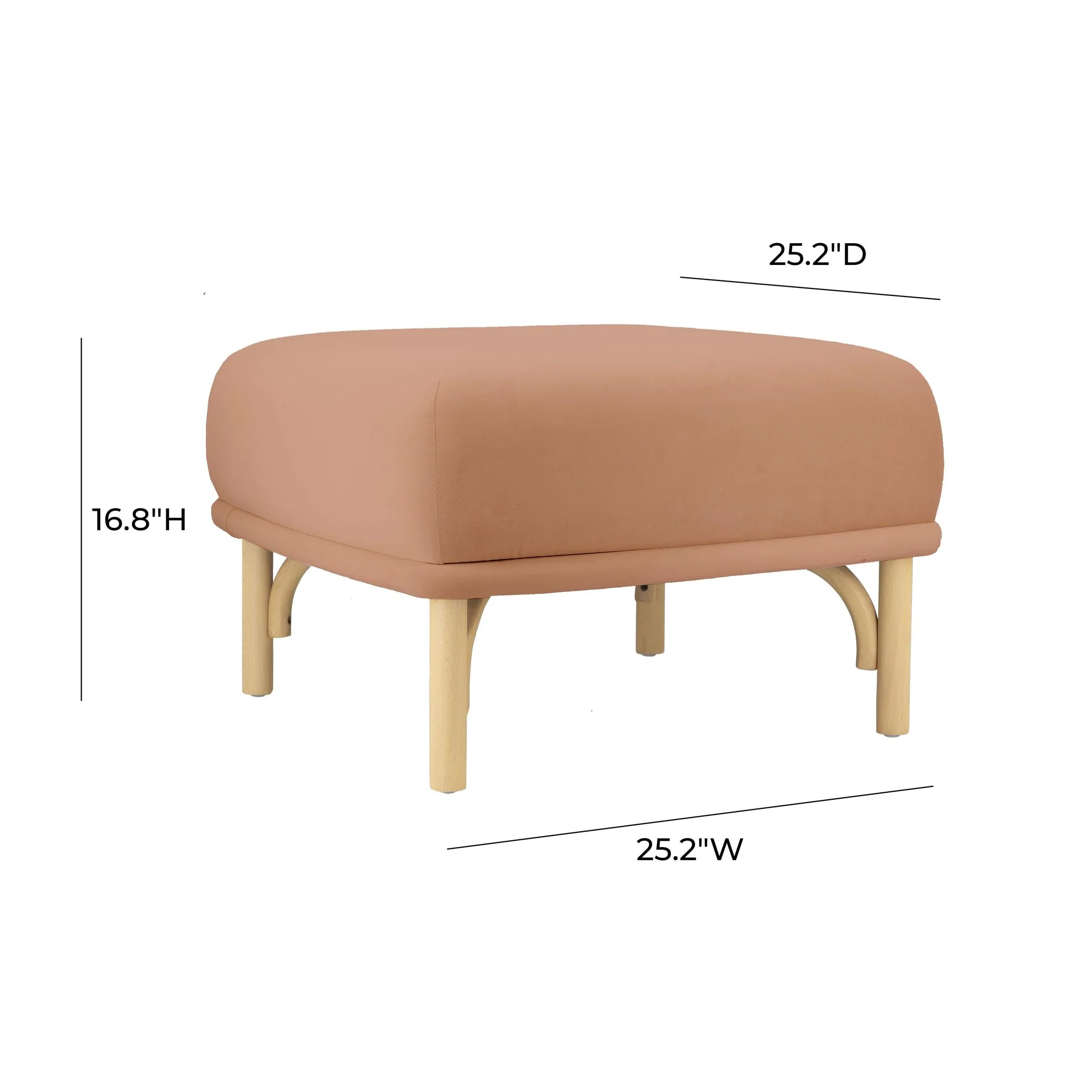 Desiree Mauve Velvet Ottoman - Image 5