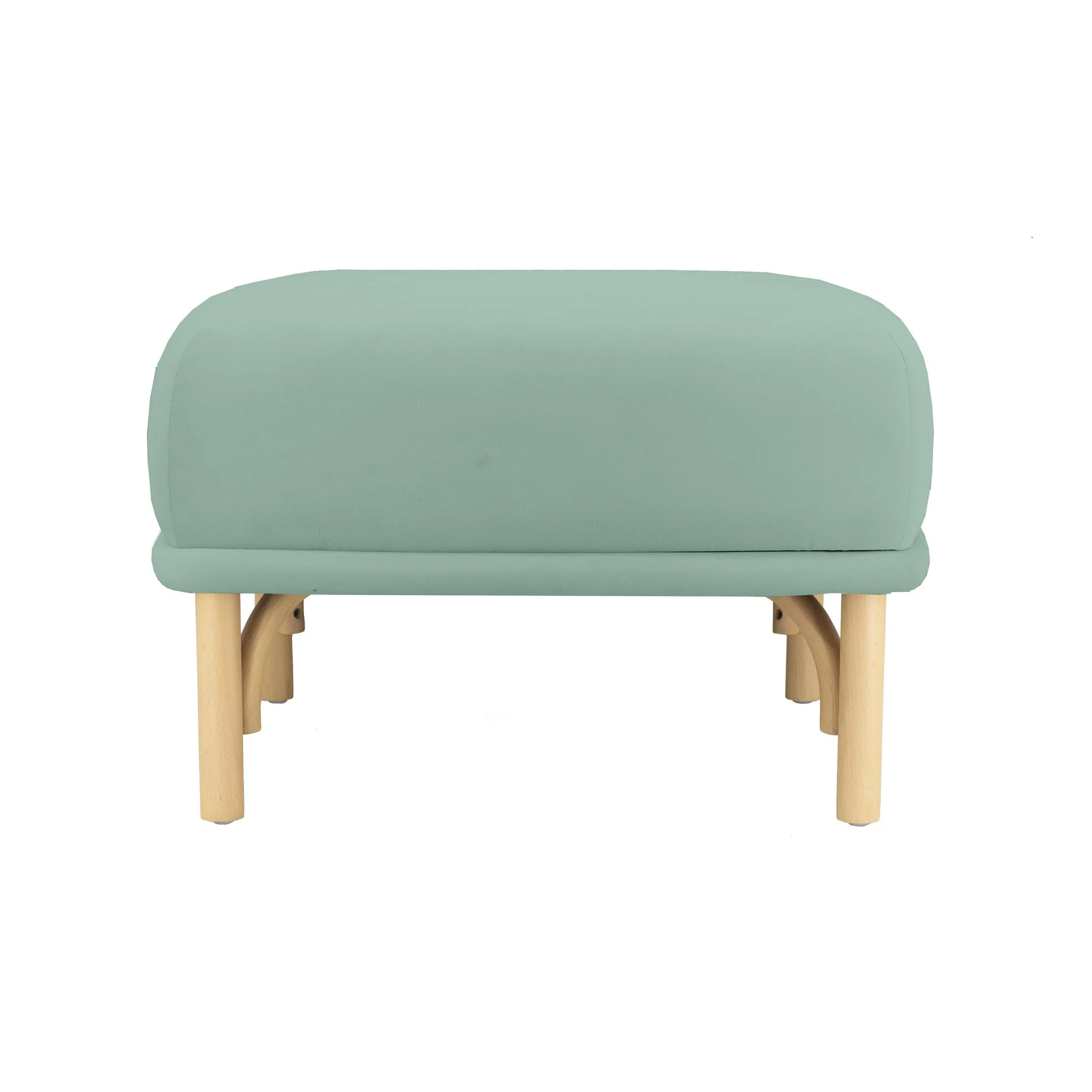 Desiree Ocean Blue Velvet Ottoman - Image 3