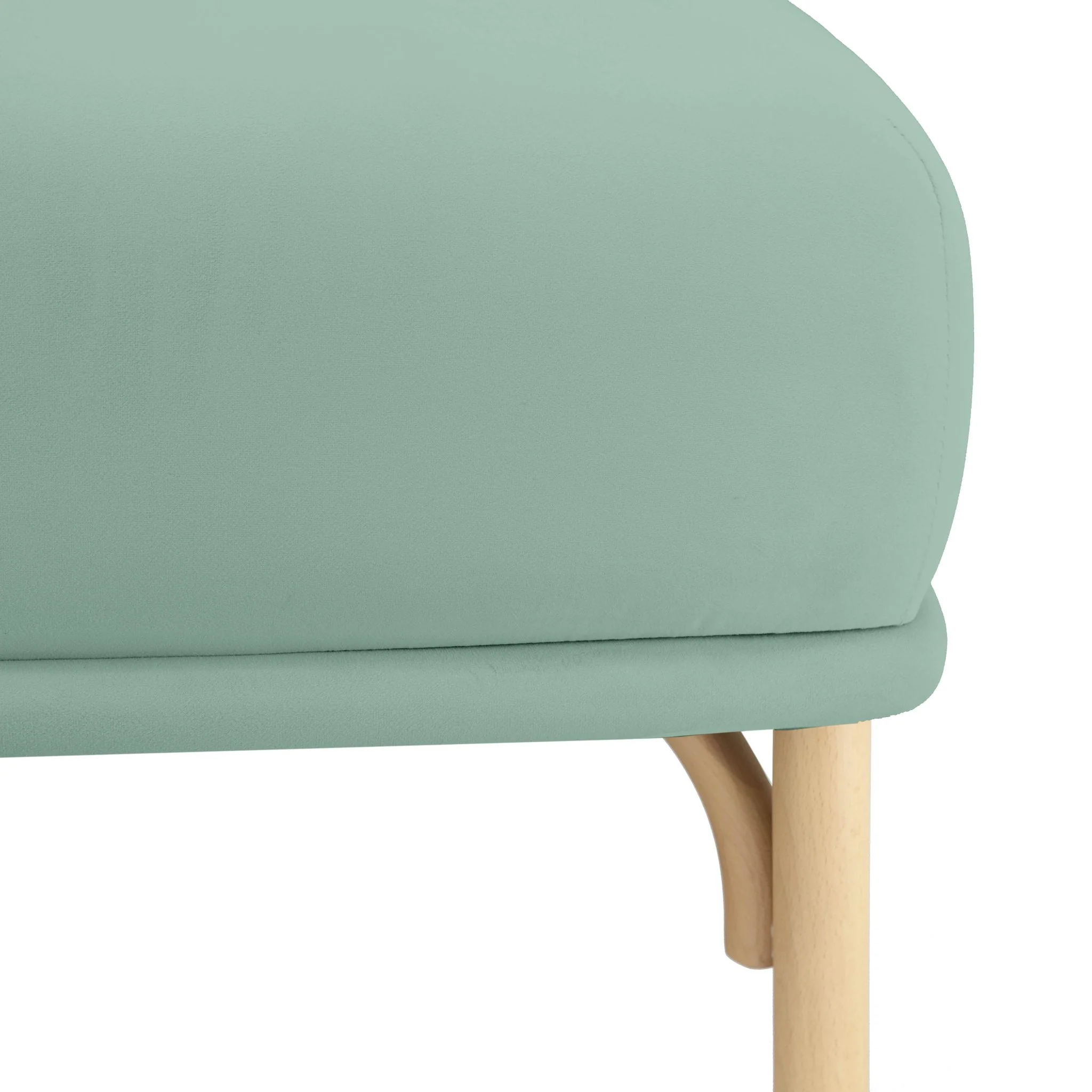 Desiree Ocean Blue Velvet Ottoman - Image 4