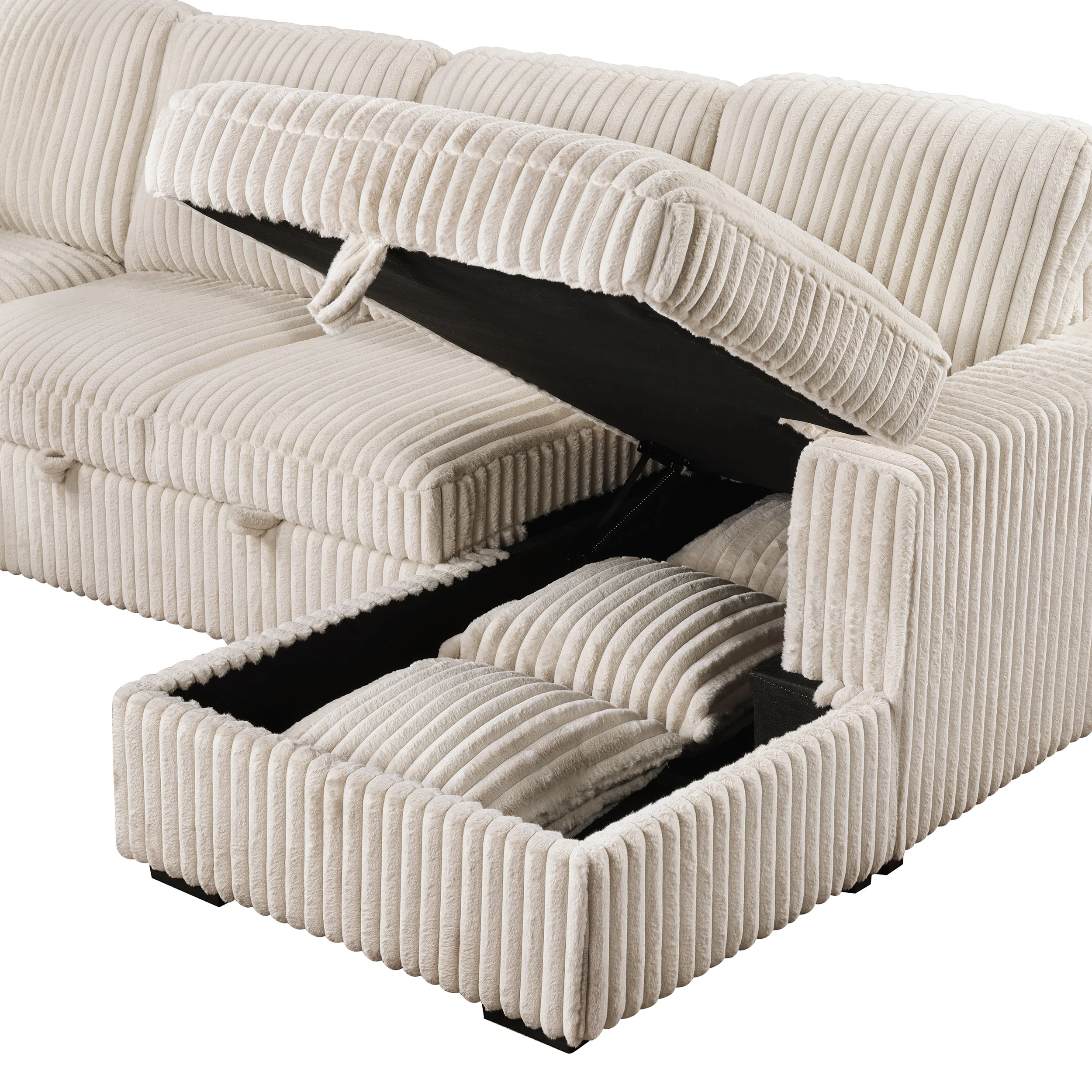 Devonshire Pull-Out Sleeper Sectional Sofa - Image 16