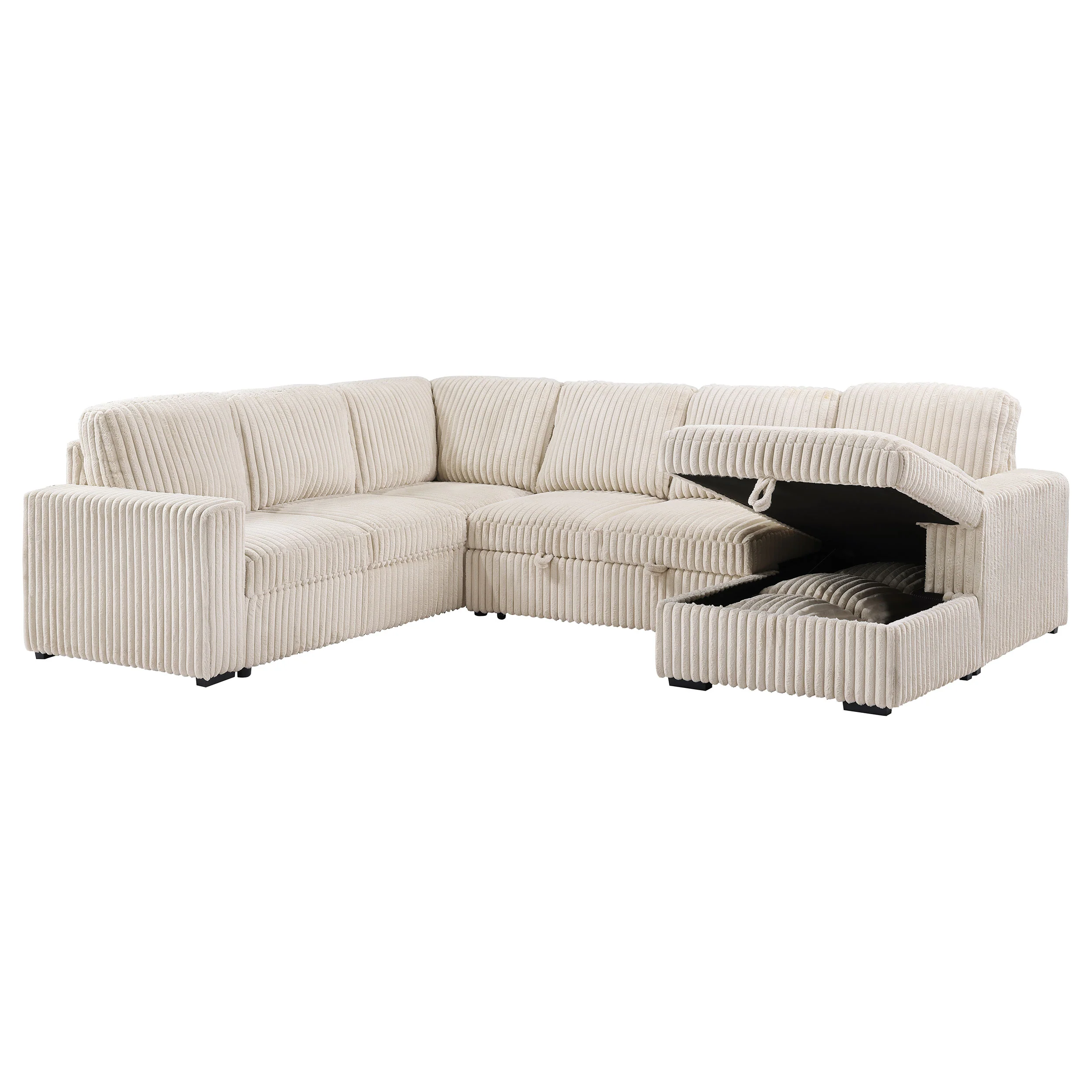 Devonshire Pull-Out Sleeper Sectional Sofa - Image 6
