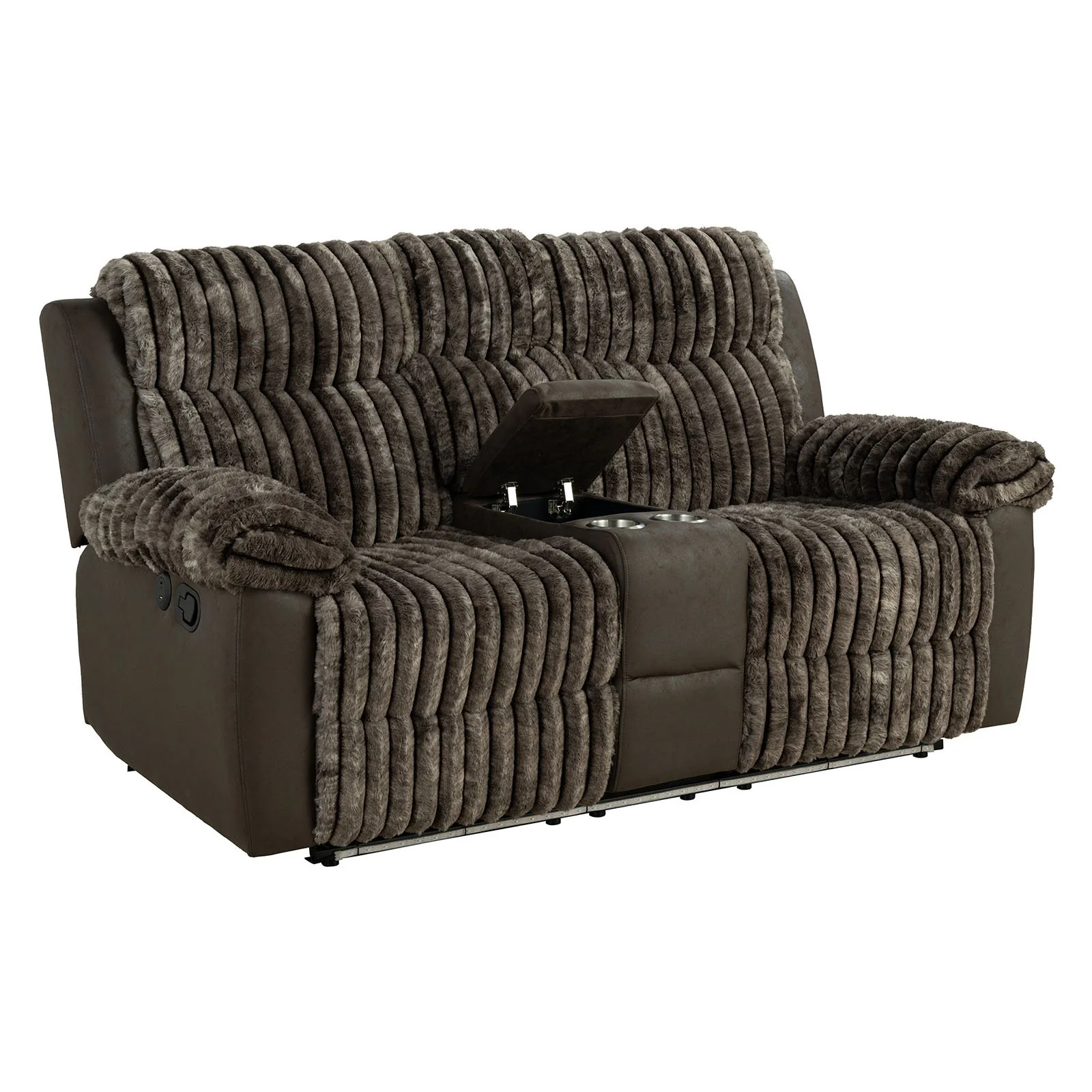 Dionysus Manual Reclining Loveseat w/ Console, USB & LED - Image 2
