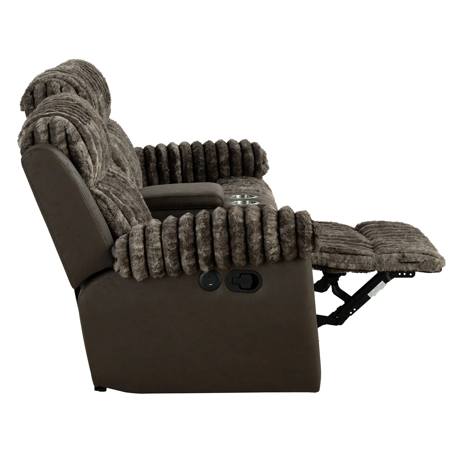 Dionysus Manual Reclining Loveseat w/ Console, USB & LED - Image 4