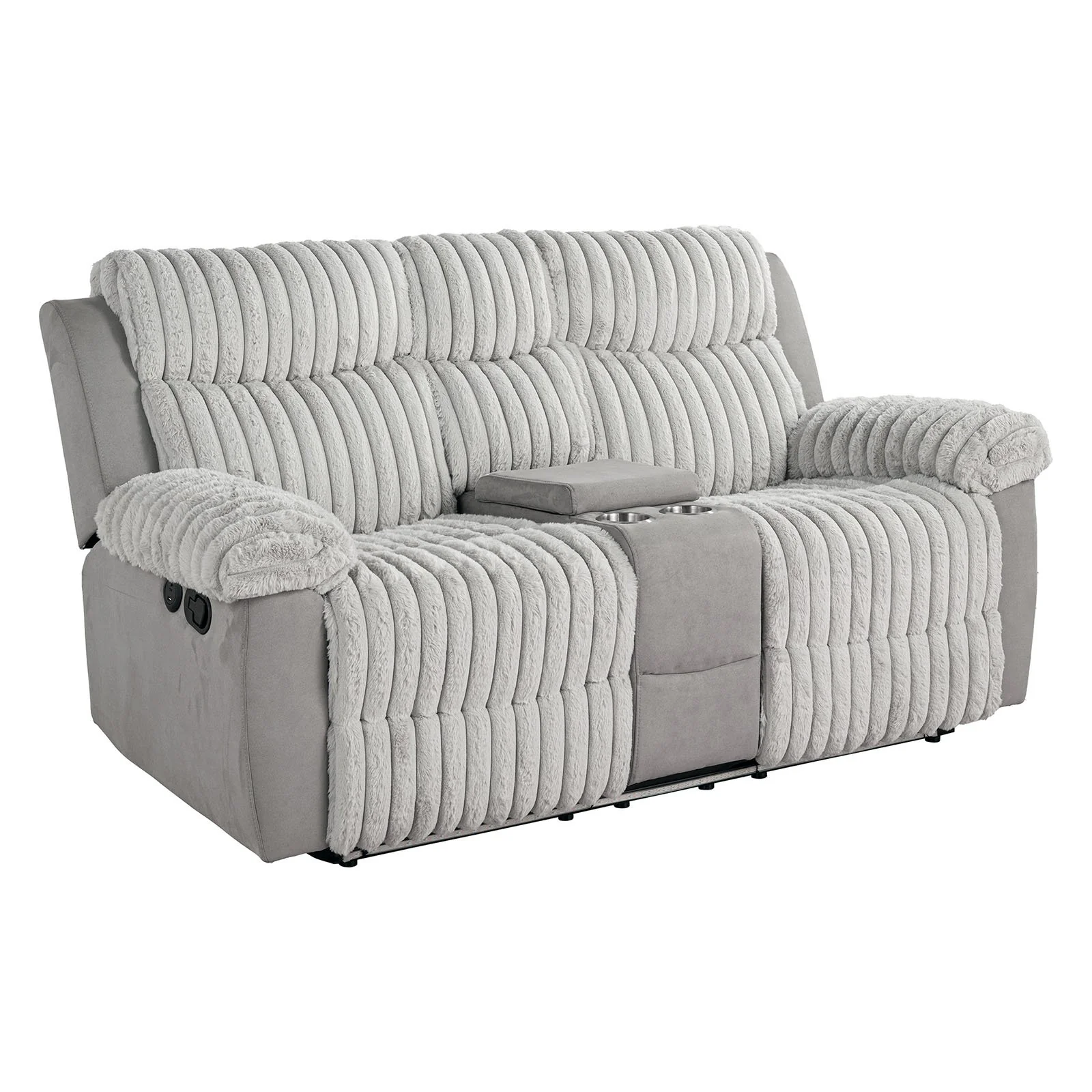 Dionysus Manual Reclining Sofa w/ USB & LED - Image 7