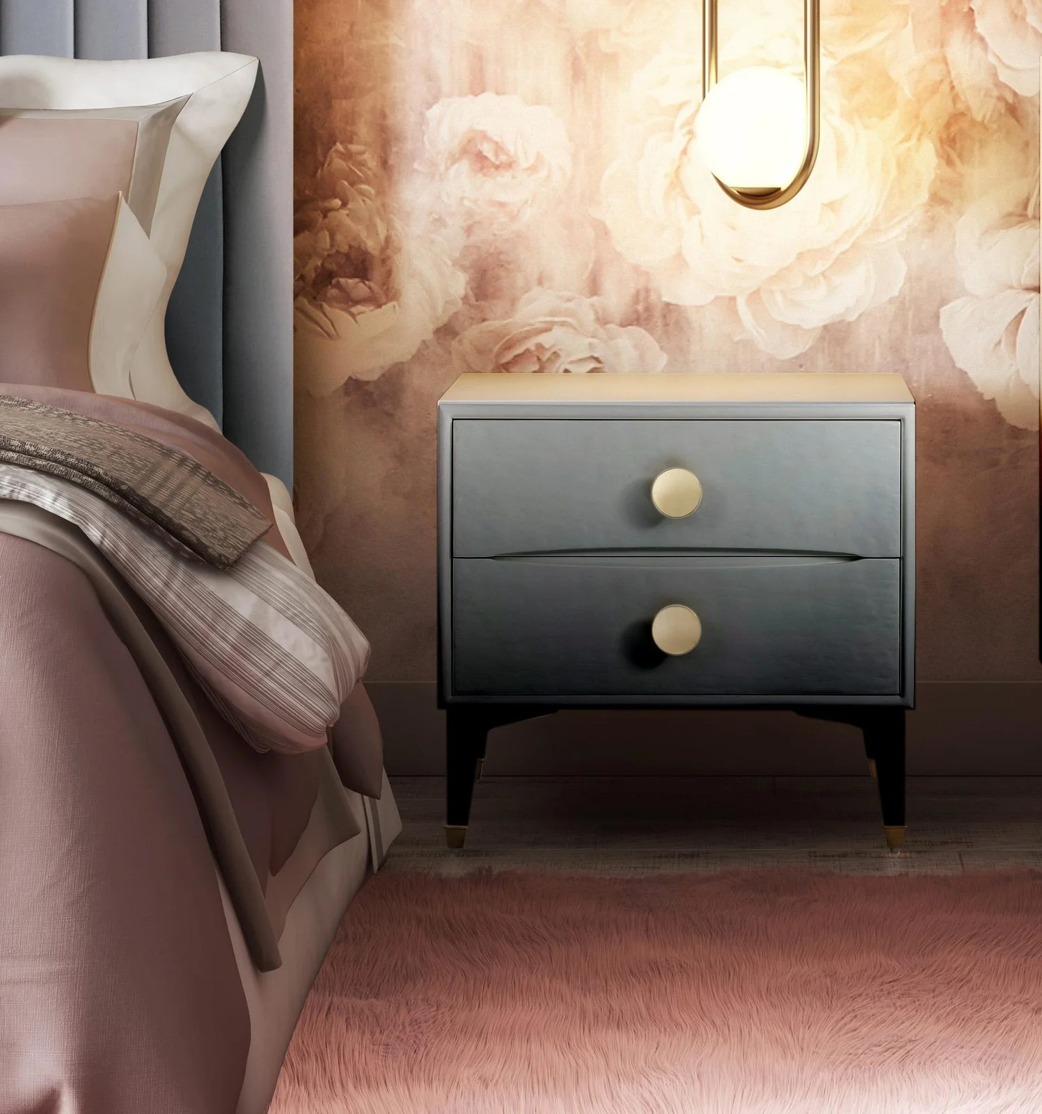 Divine Grey Nightstand - Image 2