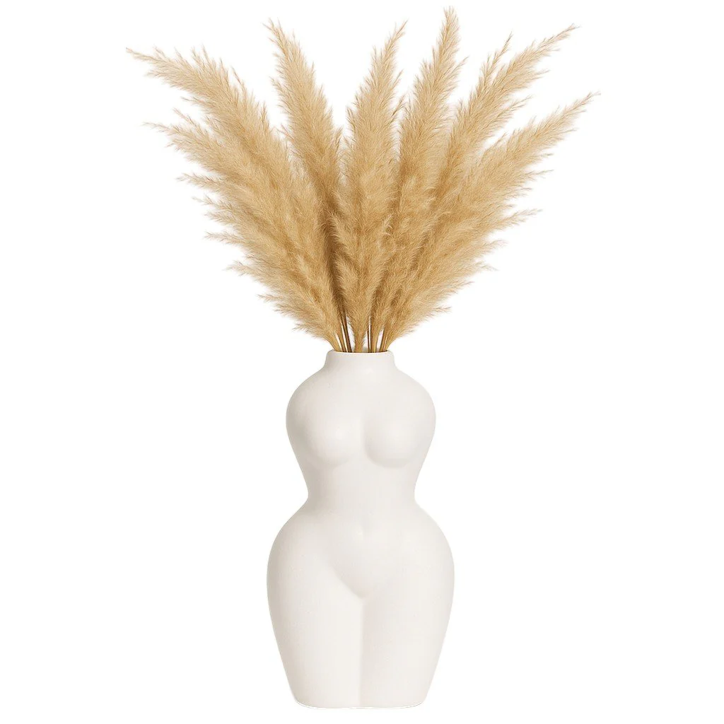 Dol, 12"h Torso Vase, White - Image 2