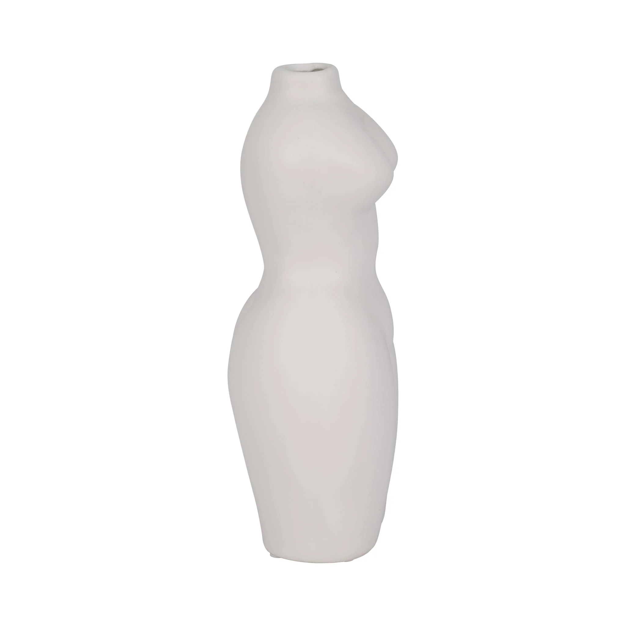 Dol, 12"h Torso Vase, White - Image 4