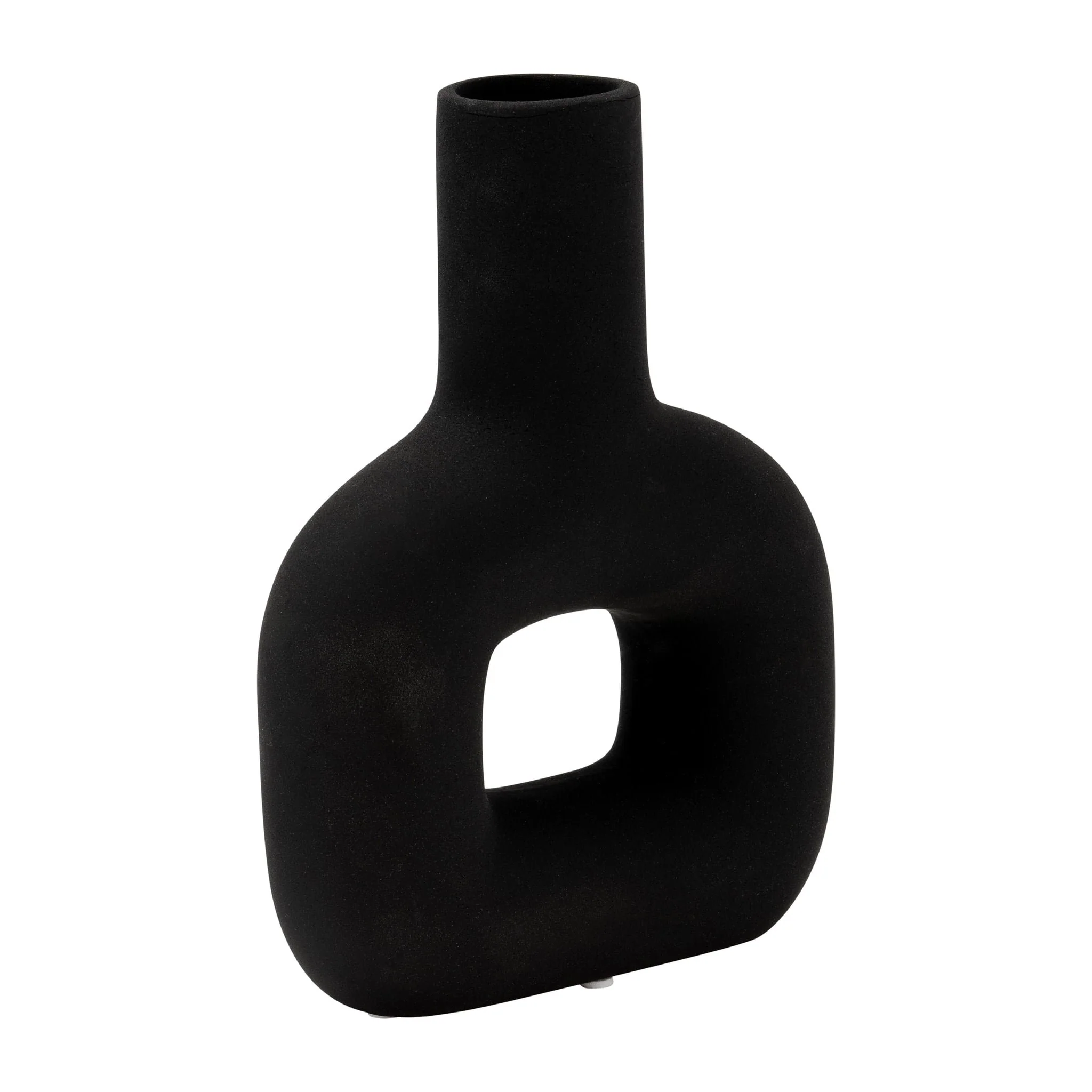 Dol, 8" Open Cut Vase, Black - Image 3