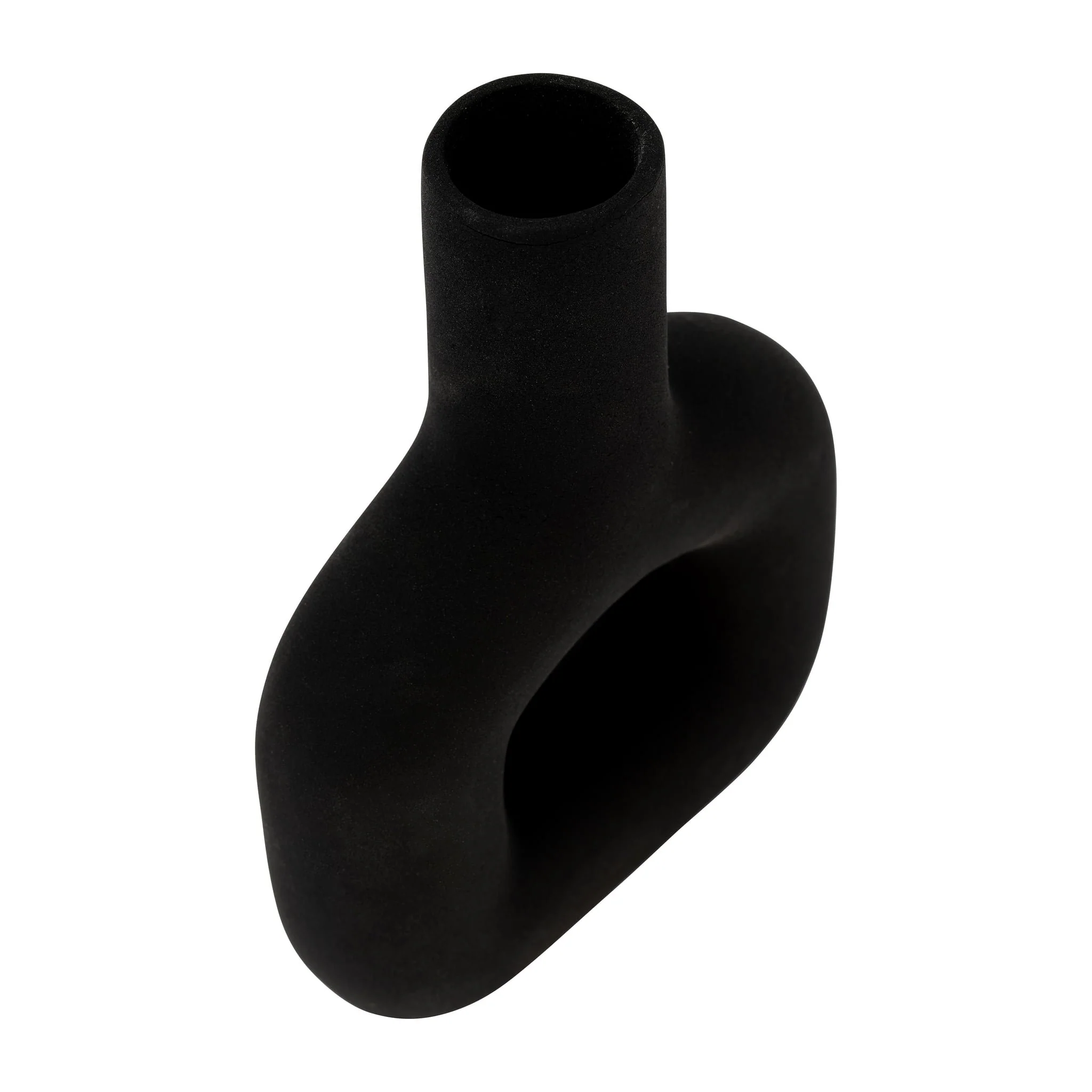 Dol, 8" Open Cut Vase, Black - Image 5