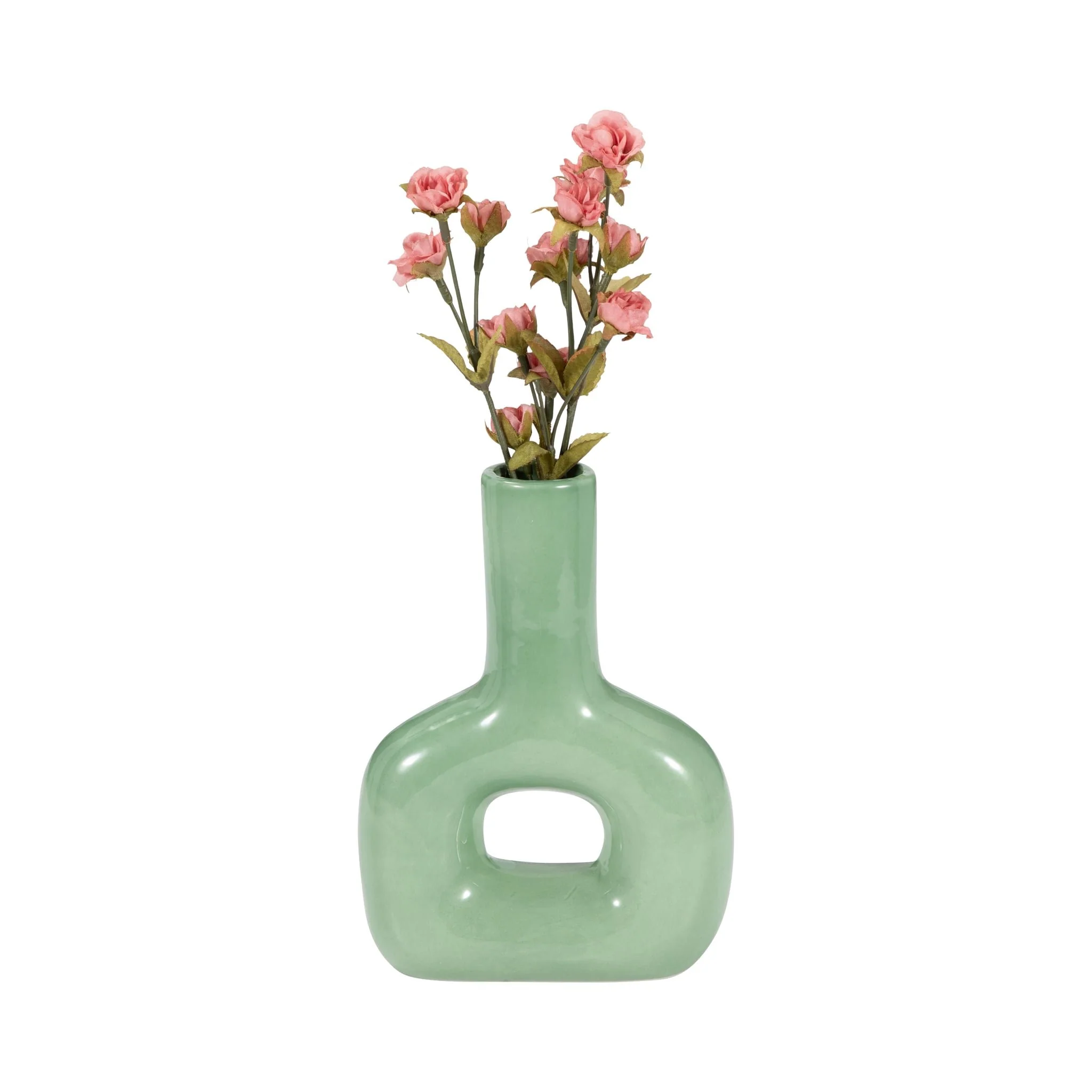 Dol, 8" Open Cut Vase, Dark Sage - Image 2