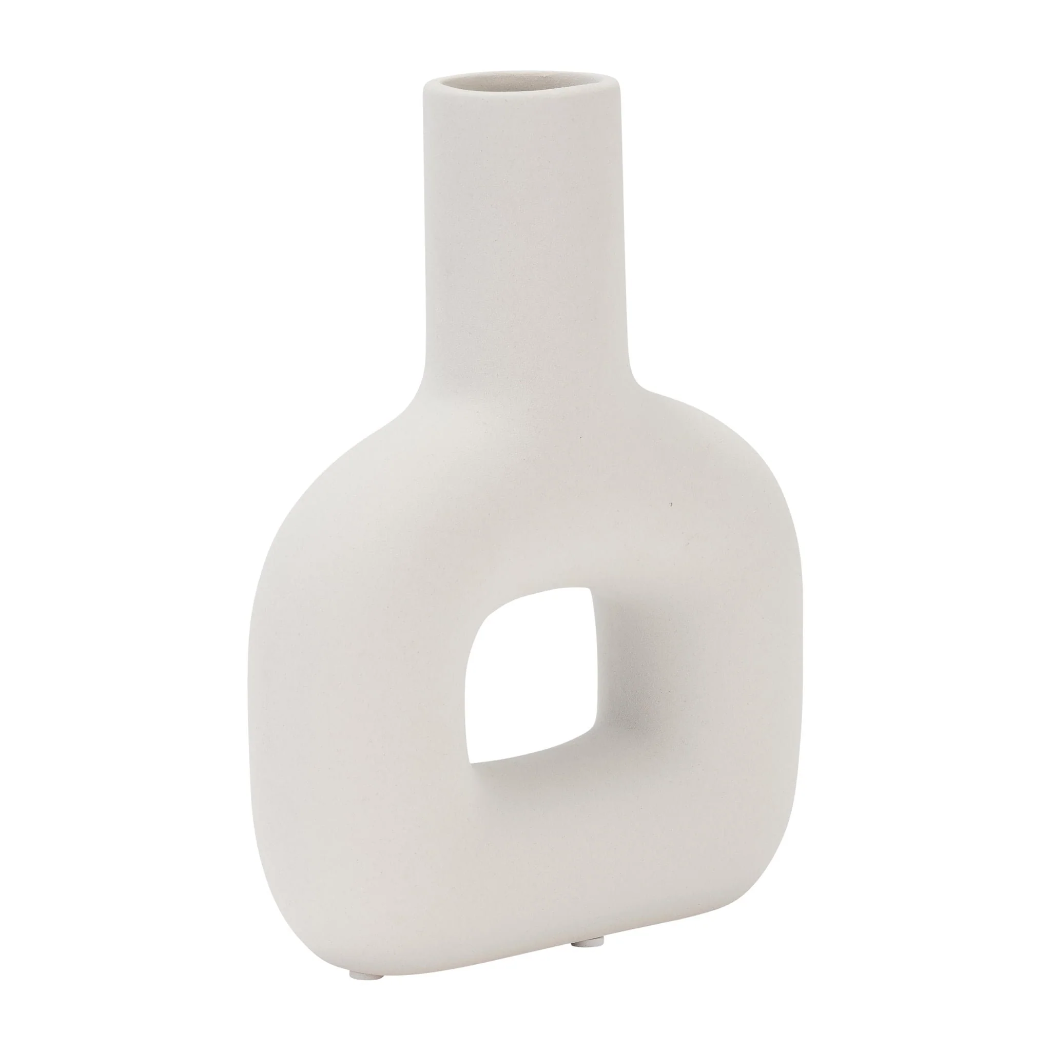 Dol, 8" Open Cut Vase, White - Image 3
