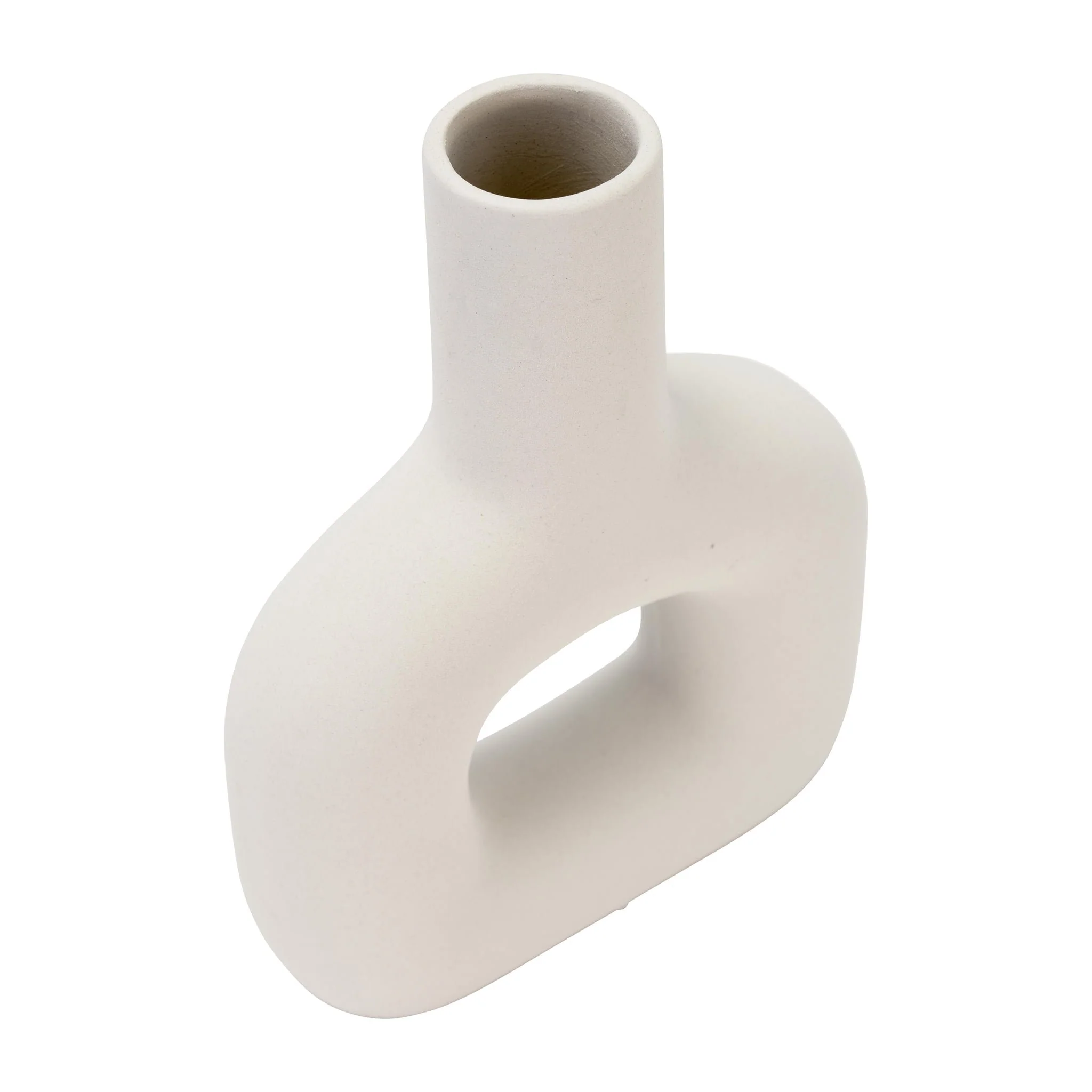 Dol, 8" Open Cut Vase, White - Image 5