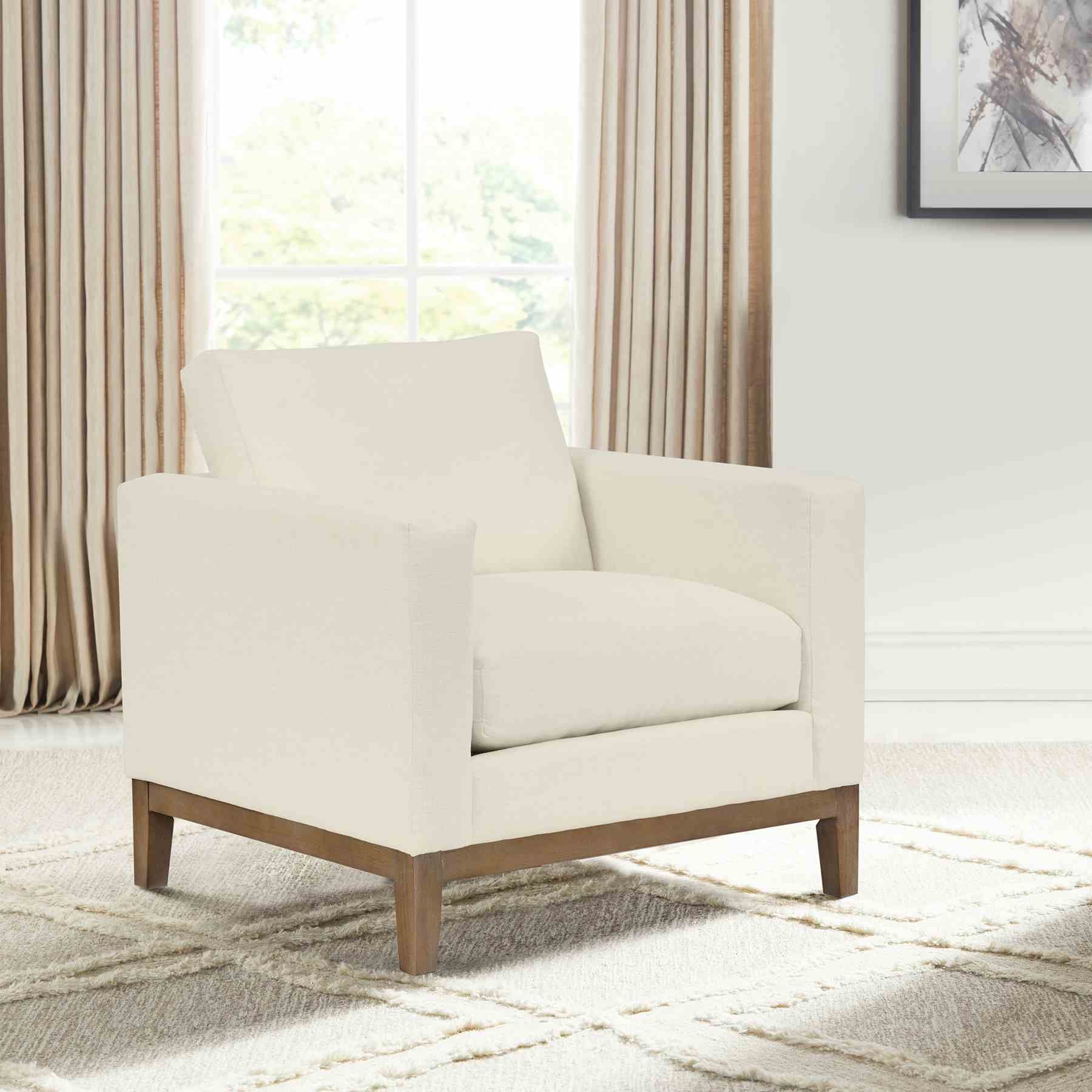 Donna 35" Upholstered Accent Chair in Sugar - Image 9