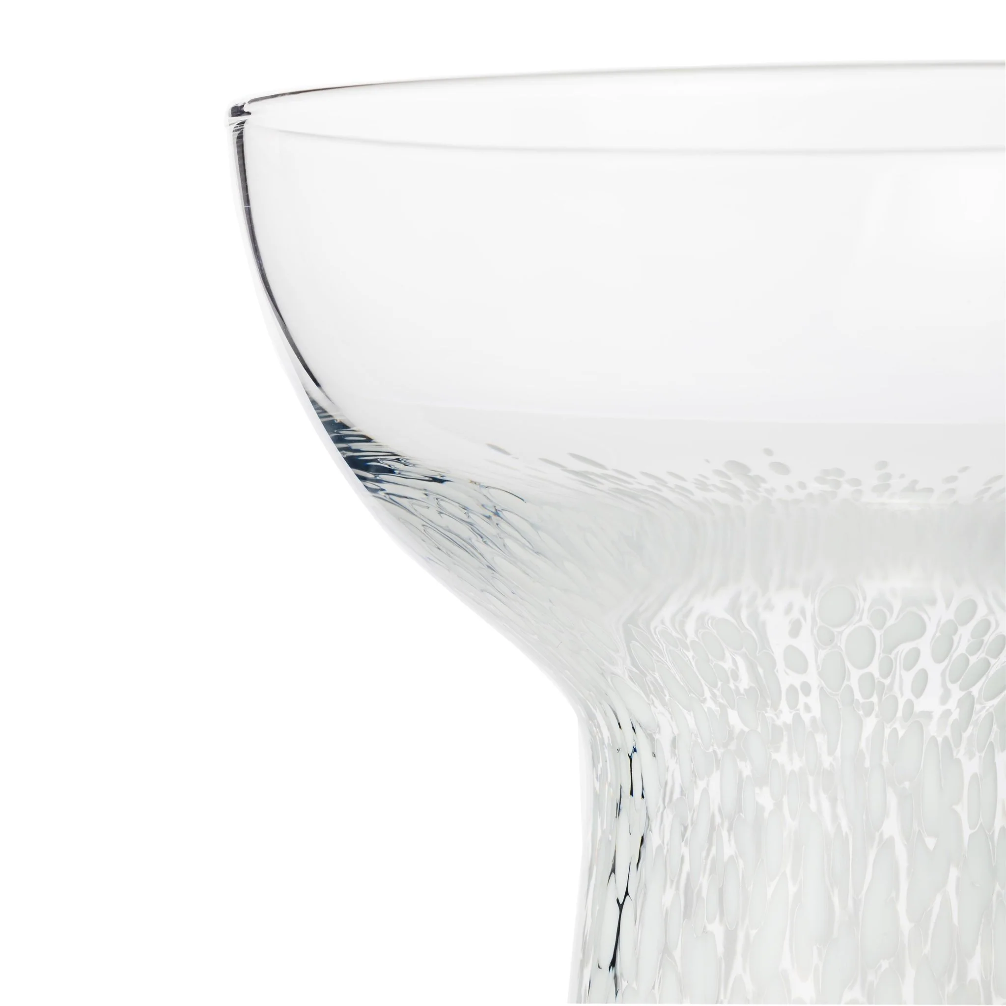 Dottie Clear White Dots Handblown Cocktail Glass - Set of 4 - Image 6