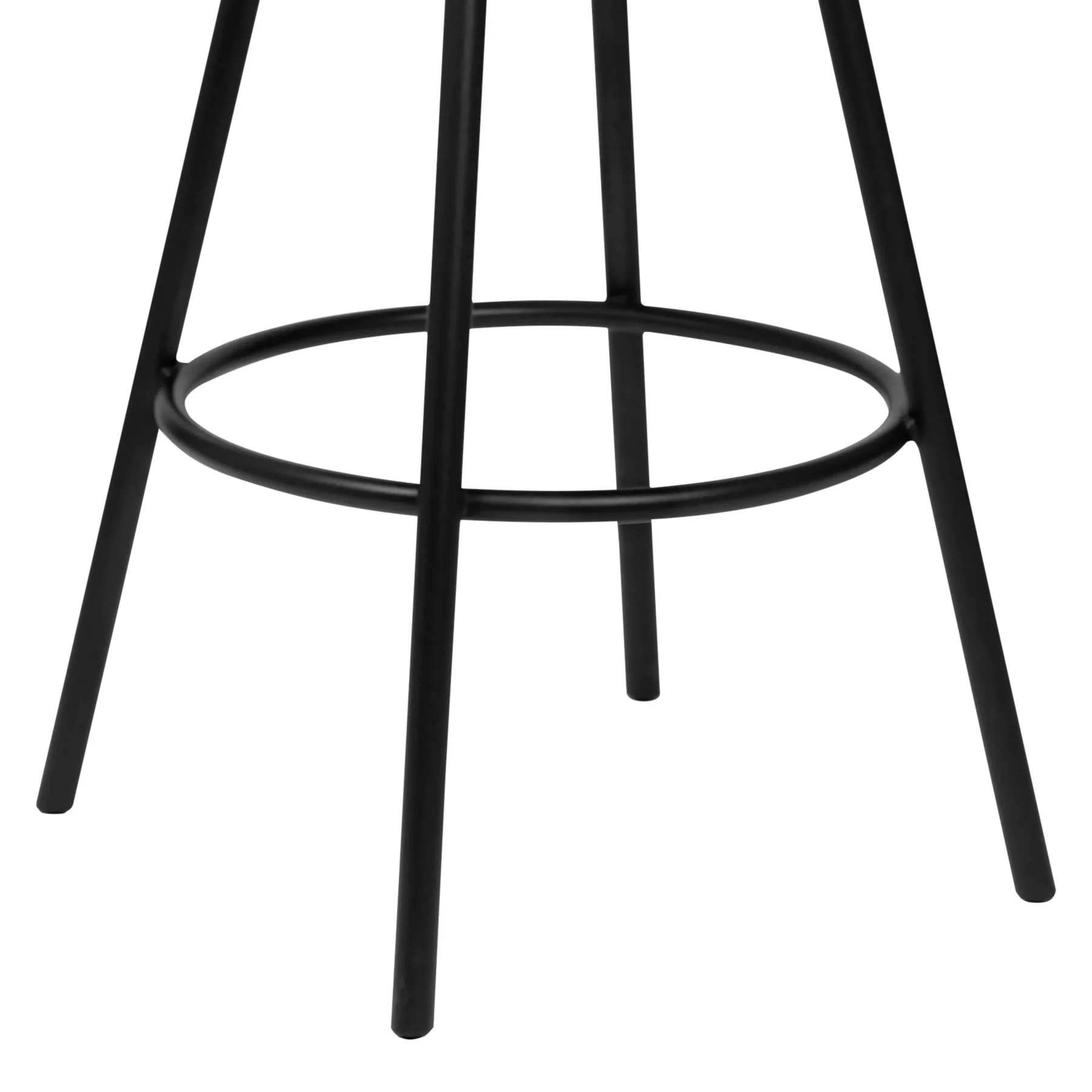 Dover 30" Bar Height Barstool in Matte Black Finish and Black Faux Leather - Image 2