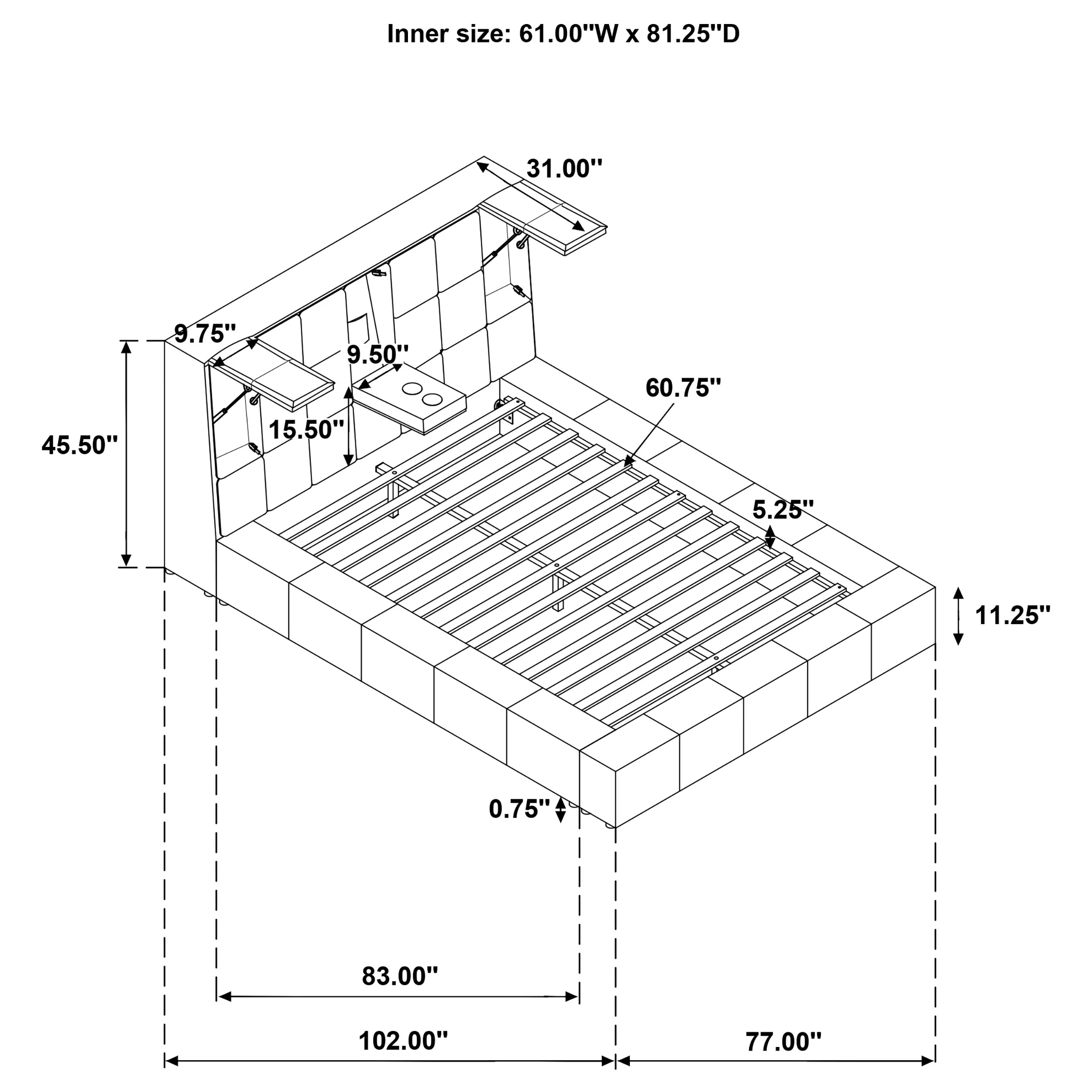 Dreux Panel Platform Bed - Image 14
