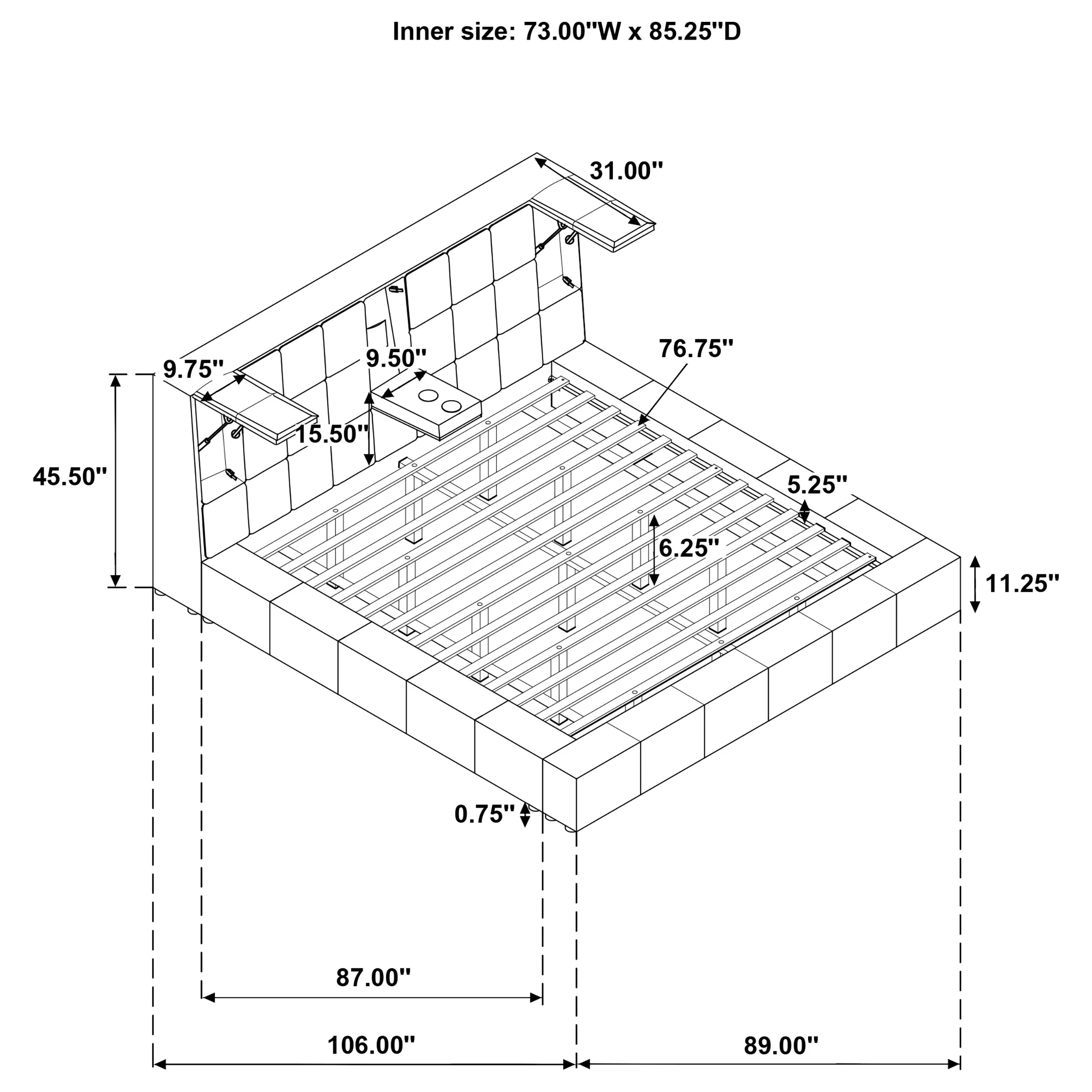 Dreux Panel Platform Bed - Image 84